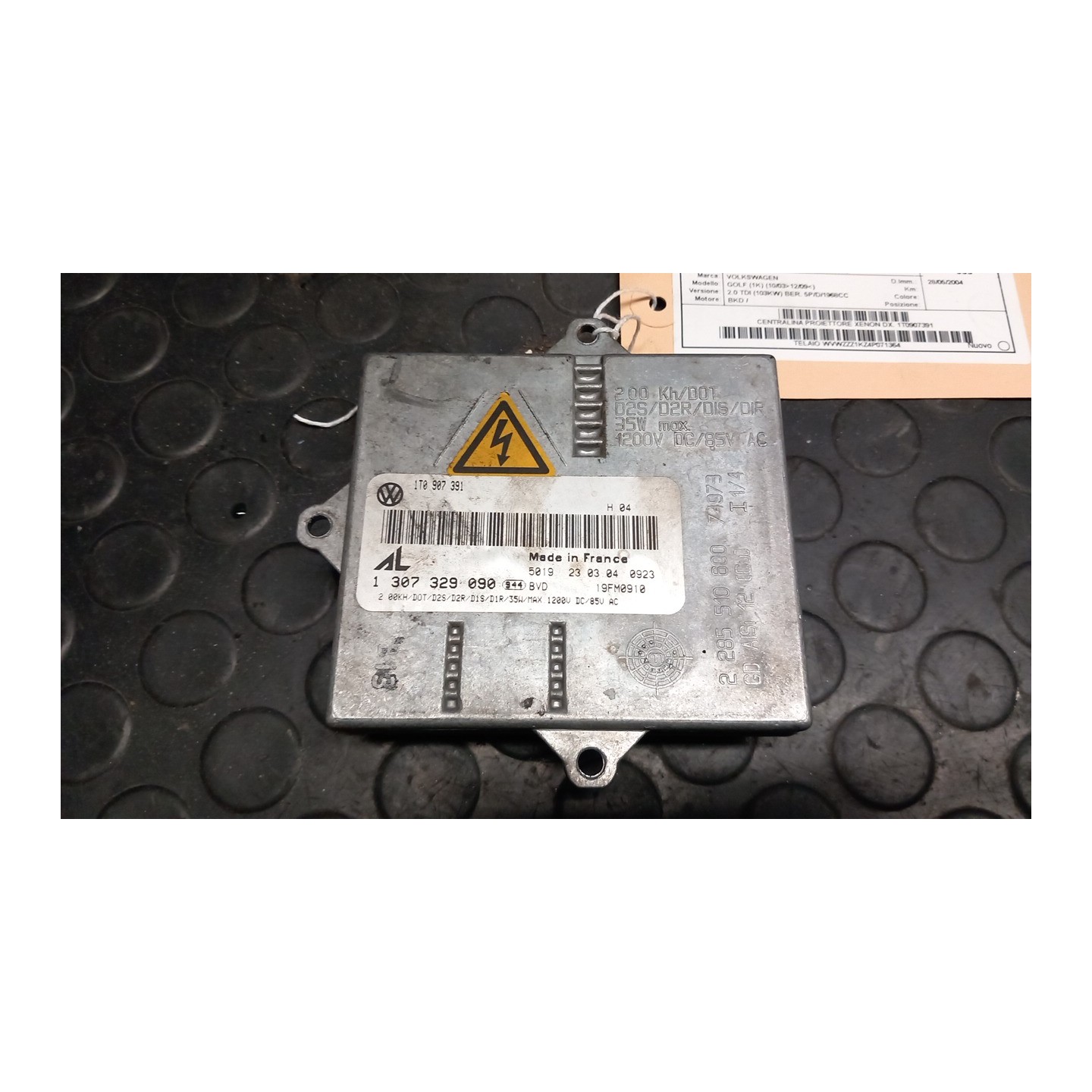 CENTRALINA PROIETTORE XENON DX. 079 VOLKSWAGEN GOLF (1K) (10/03-12/09) BKD 1T0907391