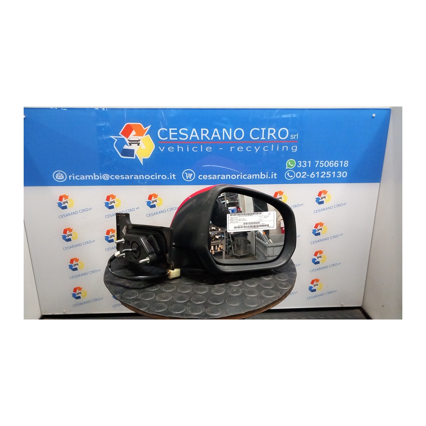 RETROVISORE EST. REGOLAZ. ELETTR. DX. 102 OPEL AGILA (H08) (01/08-) K10B 93196282