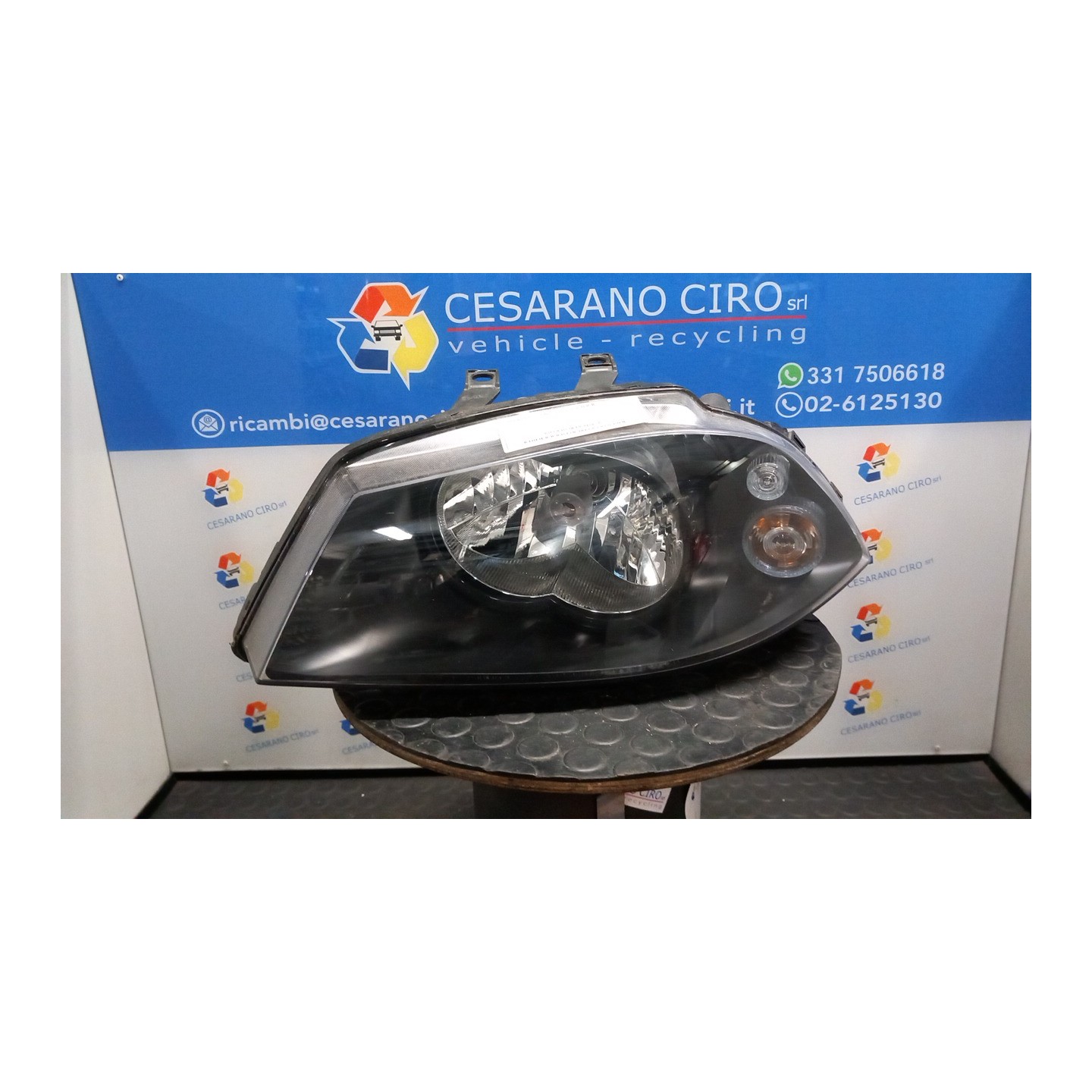 PROIETTORE COMPLETO DOPPIO ALOGENO SX. 040 SEAT IBIZA (6L) (12/01-08/09) AZQ 6L1941005M