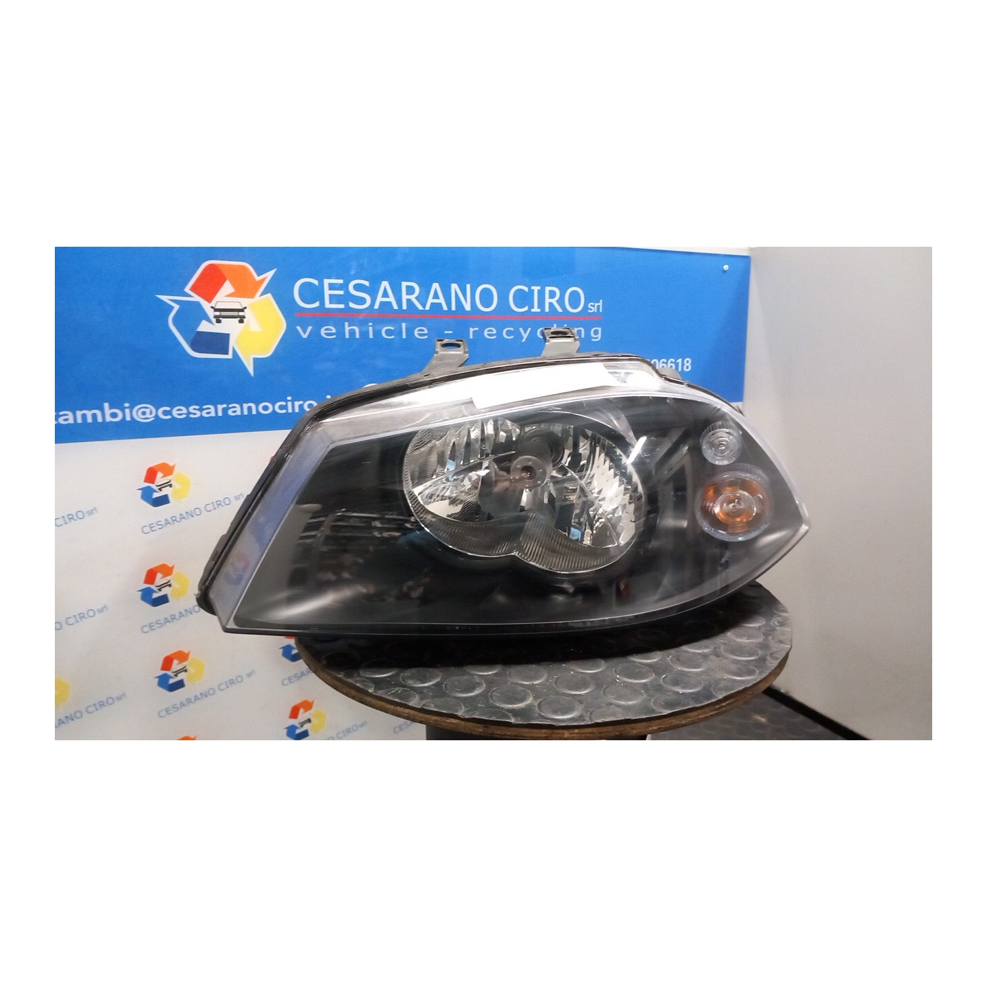 PROIETTORE COMPLETO DOPPIO ALOGENO SX. 040 SEAT IBIZA (6L) (12/01-08/09) AZQ 6L1941005M
