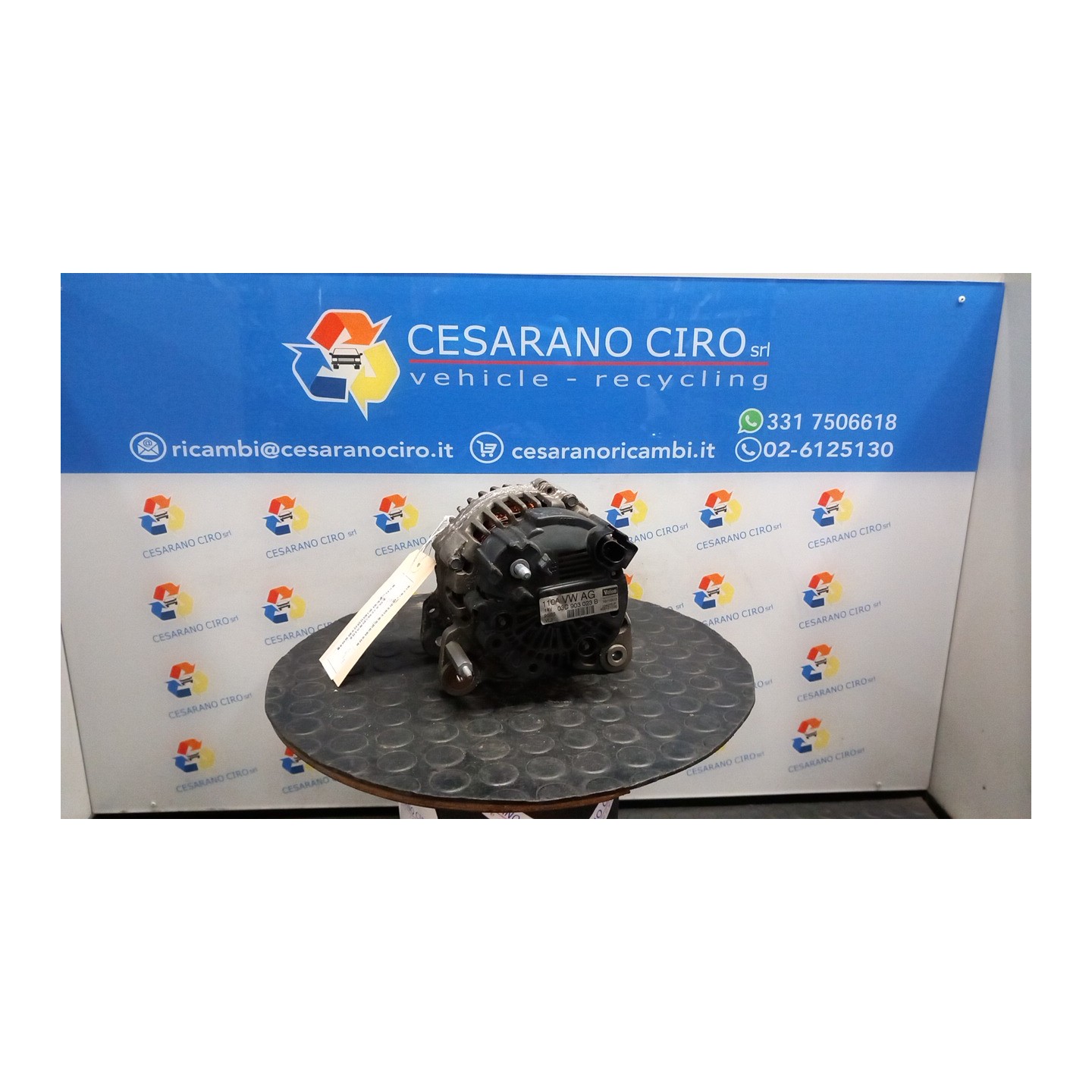 ALTERNATORE VALEO 110AMP ROTAZ. 014 VOLKSWAGEN GOLF PLUS (5M) (01/05-04/09) BLF 03C903023BX