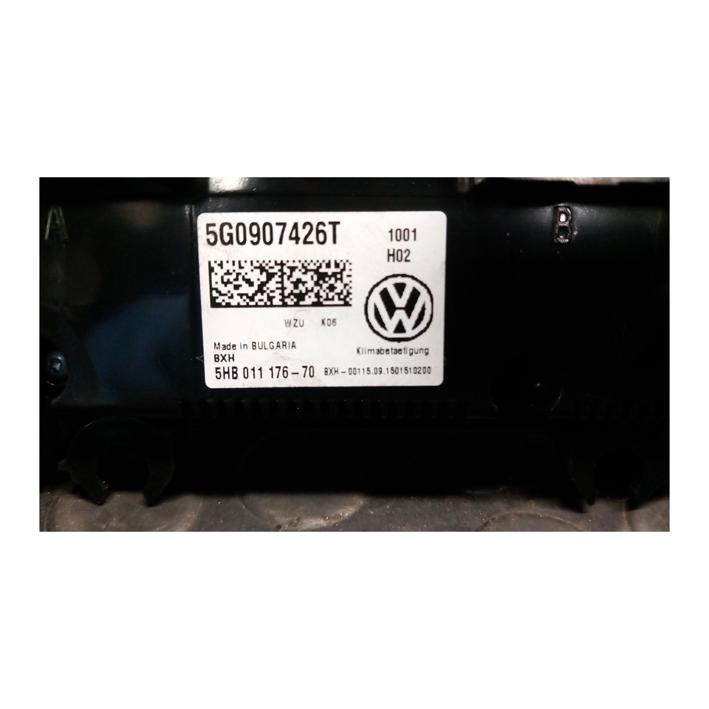 BLOCCO COMANDO CLIMATIZZAZIONE C/A/C ELETT. 126 VOLKSWAGEN GOLF (10/12-) CXX 5G0907426ACWZU