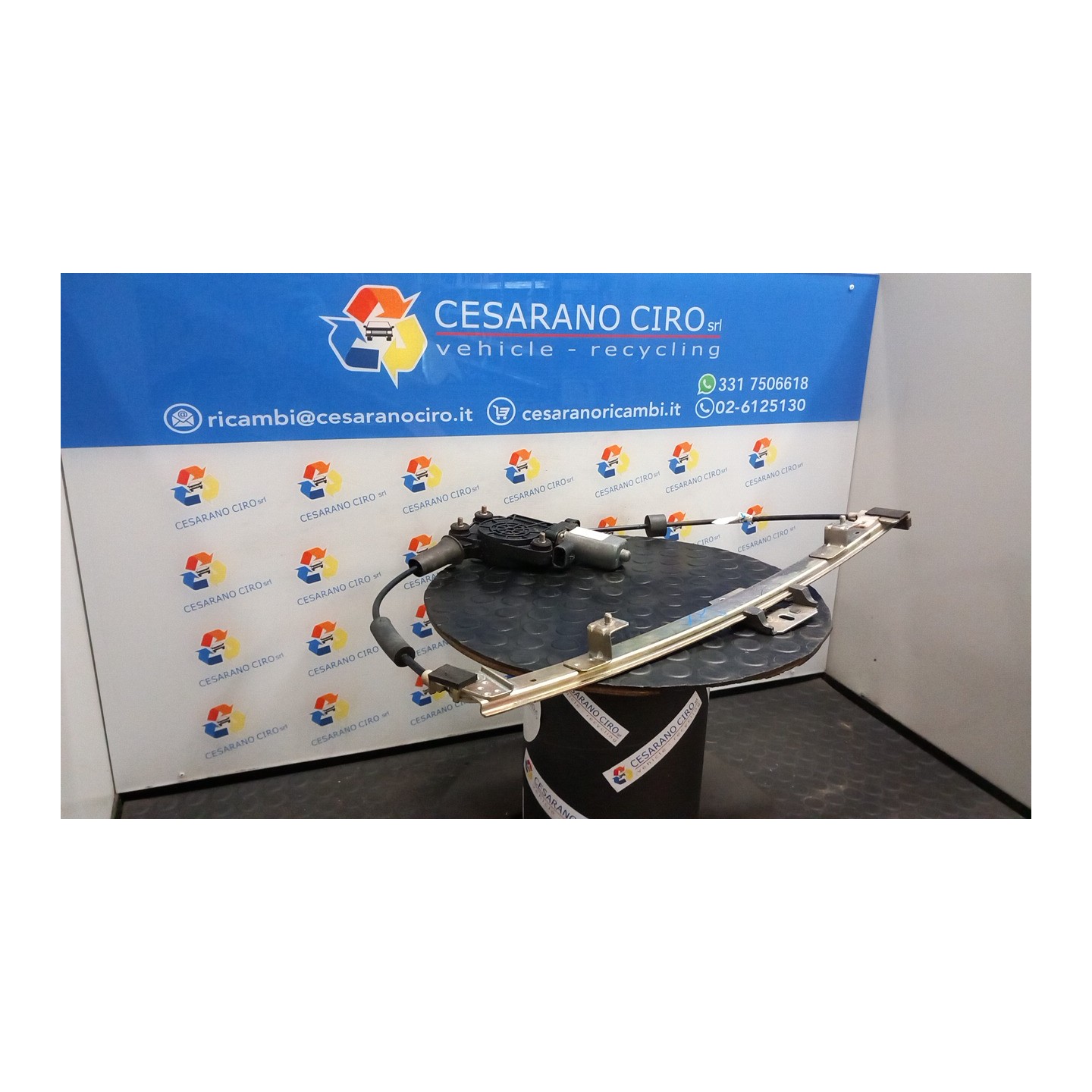 ALZACRISTALLO ELETTR. PORTA ANT. CON MOTORINO DX. 089 FIAT SEICENTO (1E) (02/98-07/05) 187A1000 46512241