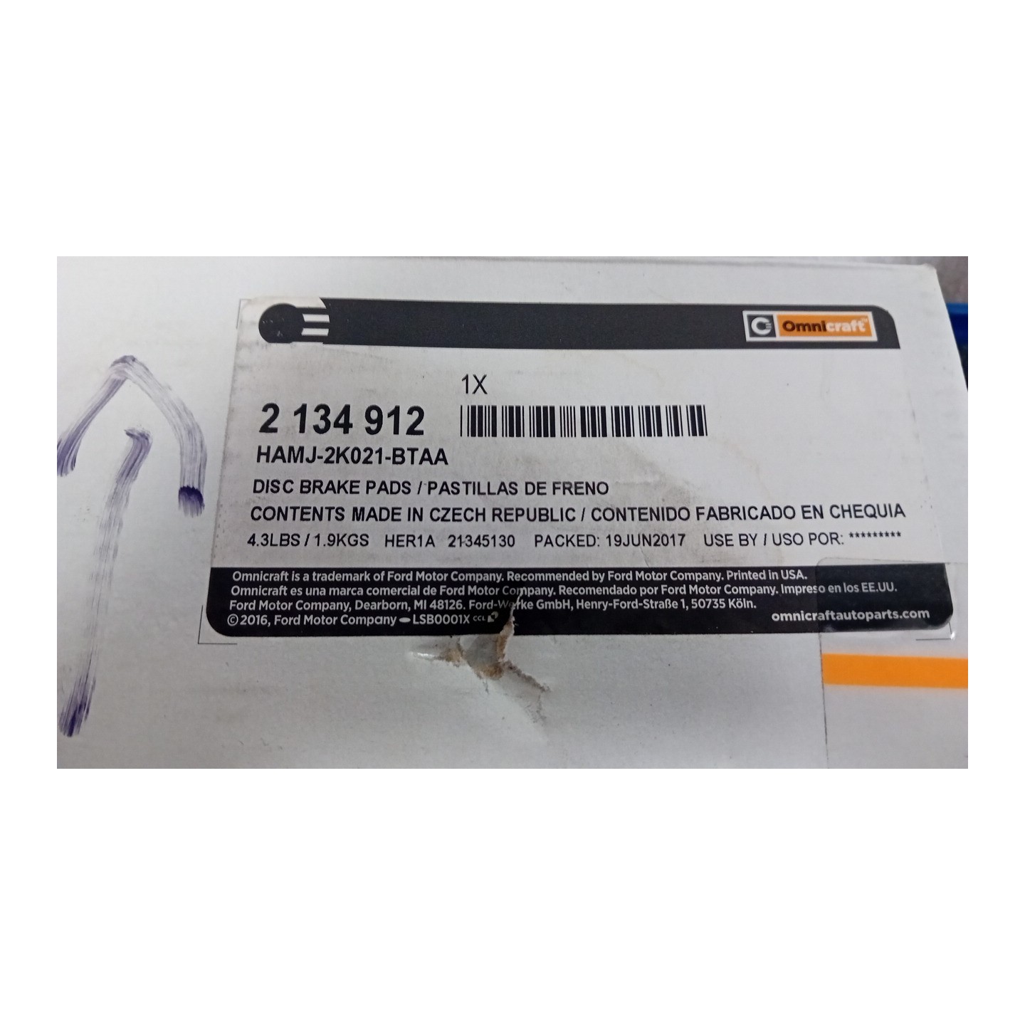 SERIE PASTIGLIE FRENI ANT. 065 BMW SERIE 1 (E81/E87) (03/07-12/12  34116777772