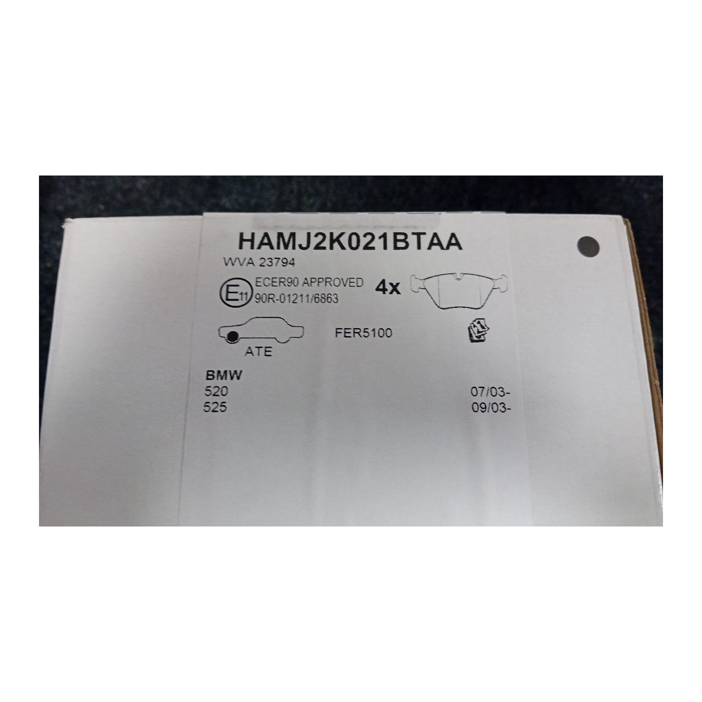 SERIE PASTIGLIE FRENI ANT. 065 BMW SERIE 1 (E81/E87) (03/07-12/12  34116777772