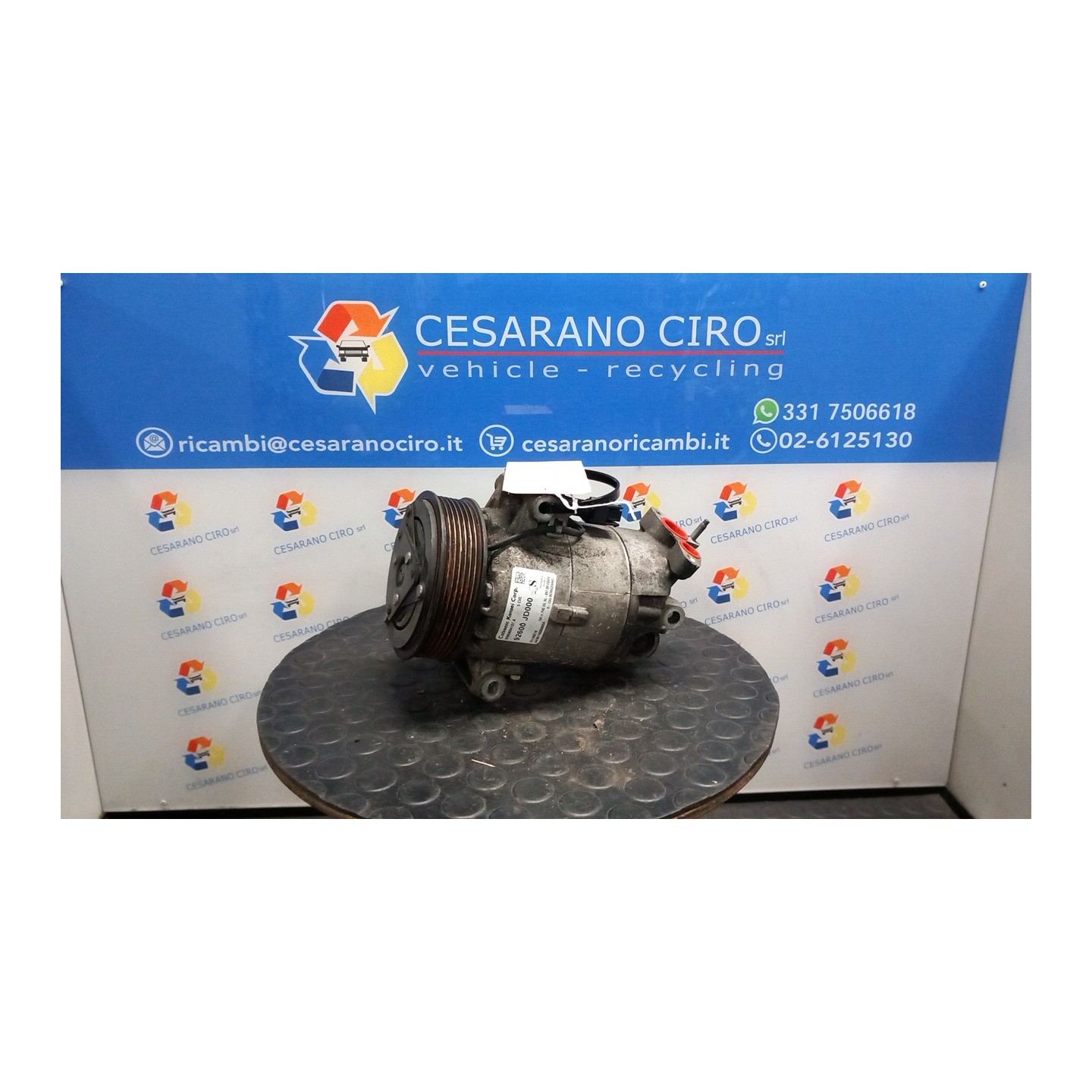 COMPRESSORE A/C 010 NISSAN QASHQAI (J10E/JJ10E) (02/07-12 HR16 92610JD00A
