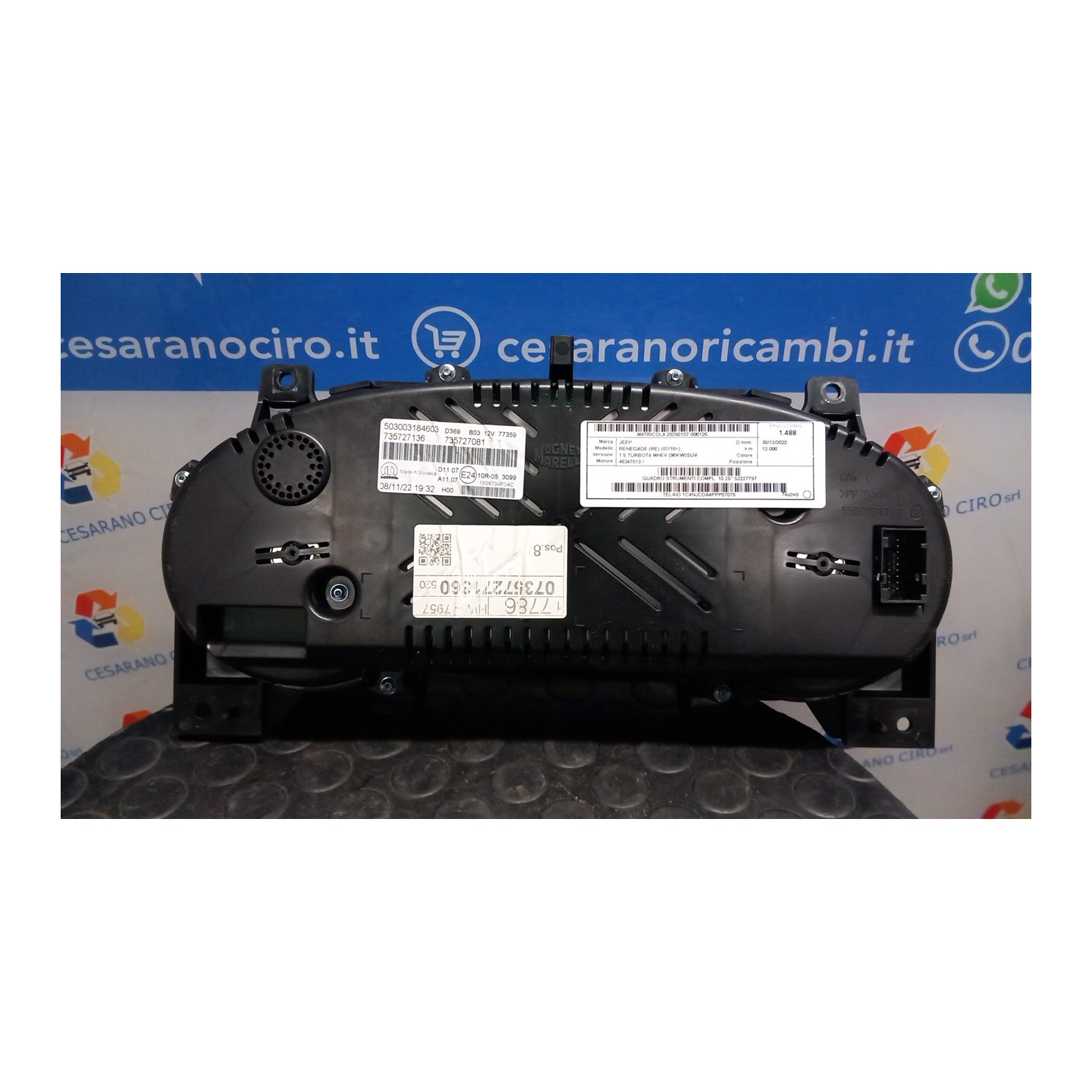 QUADRO STRUMENTI COMPL. 10.25" 126 JEEP RENEGADE (RE) (07/18-) 46347813 52227797