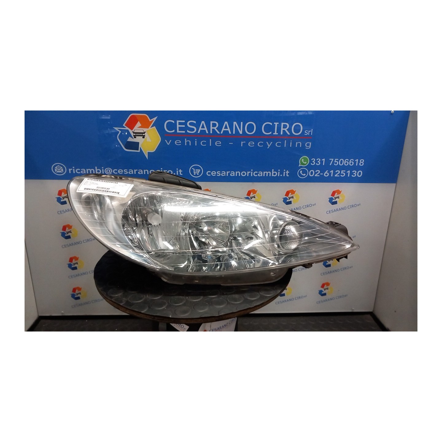 PROIETTORE DX. 027 PEUGEOT 206 (09/98-06/09) KFW 6205S7