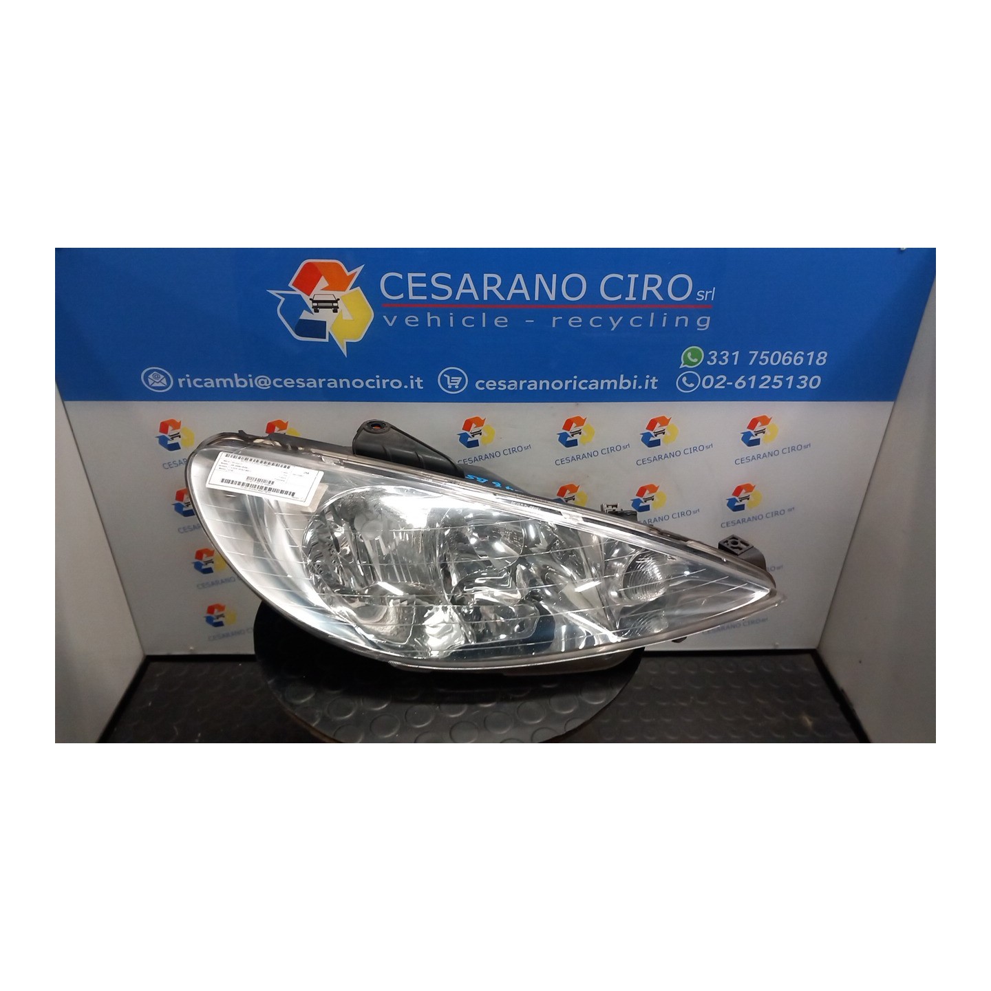 PROIETTORE DX. 027 PEUGEOT 206 (09/98-06/09) KFW 6205S7