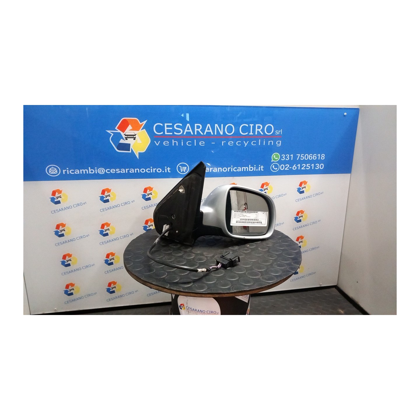 RETROVISORE EST. TERMICO REGOLAZ. ELETTR. DX. 072 VOLKSWAGEN BORA (1J) (03/99-02/06) AGZ 1J1857508E01C