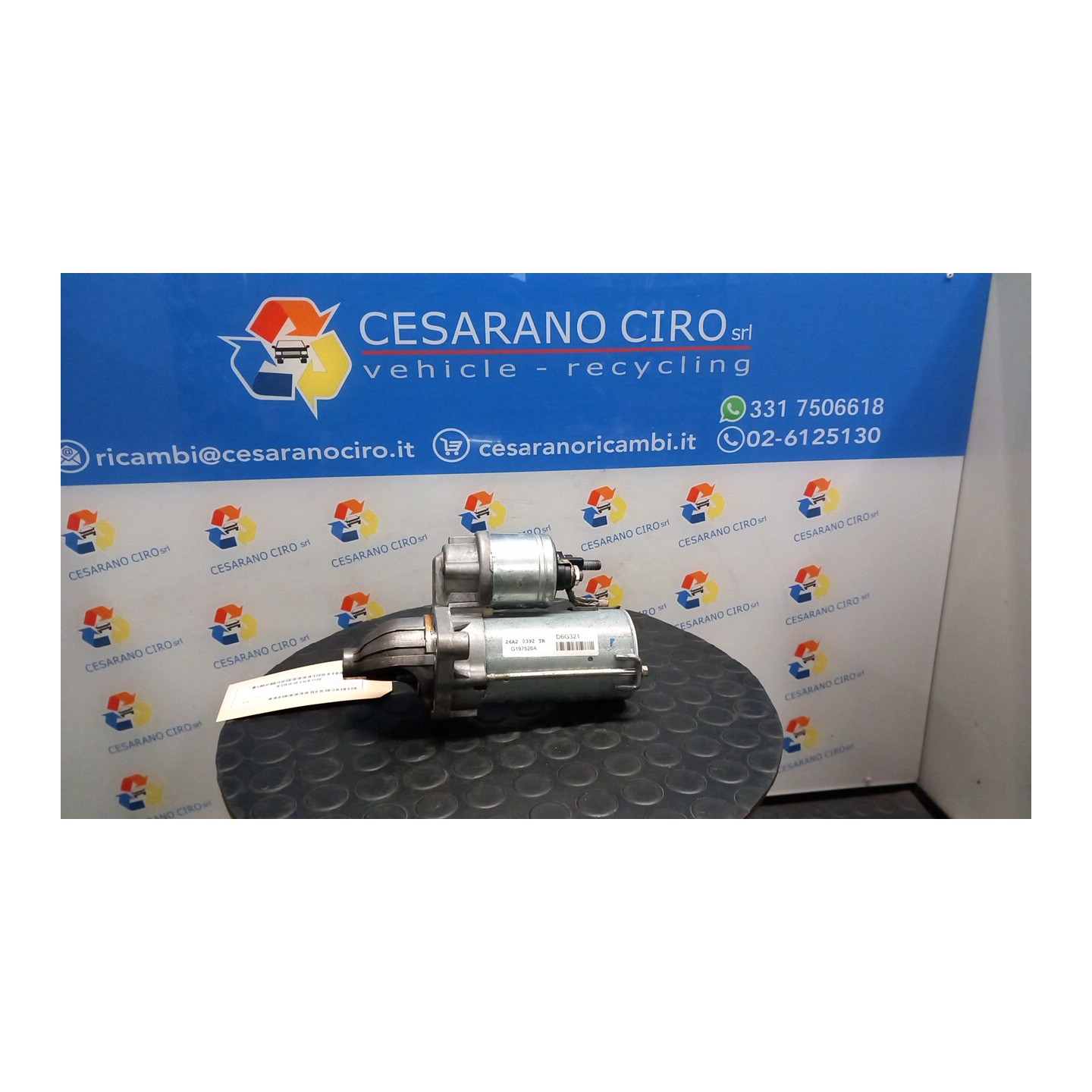 MOTORINO AVVIAMENTO 020 FIAT GRANDE PUNTO (2Y) (06/05-12/08 199A3000 51880229