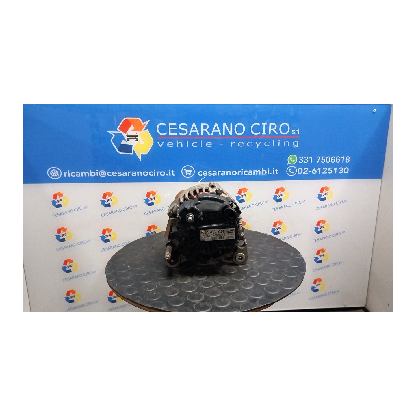 ALTERNATORE VALEO 110AMP ROTAZ. 081 VOLKSWAGEN GOLF PLUS (5M) (01/05-04/09) BLF 03C903023BX