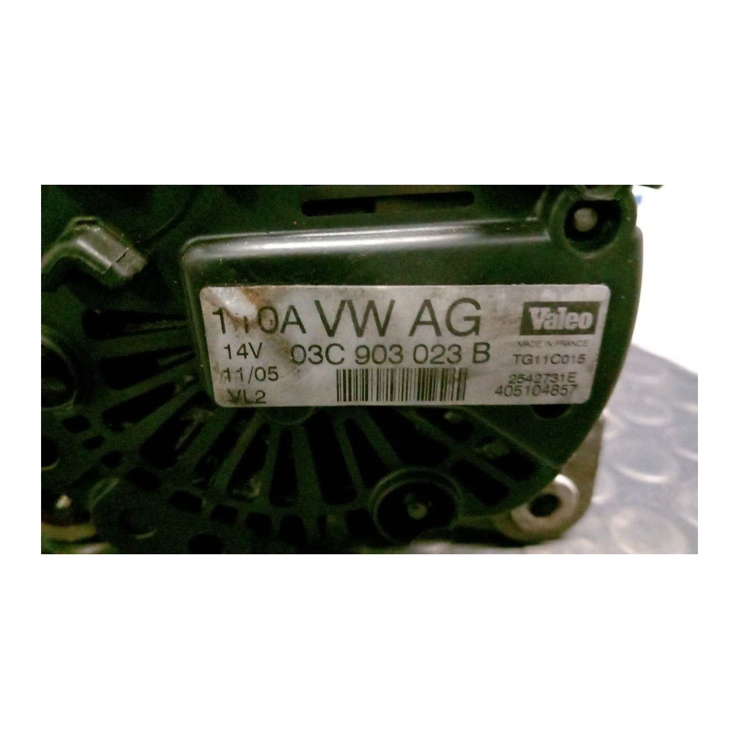 ALTERNATORE VALEO 110AMP ROTAZ. 081 VOLKSWAGEN GOLF PLUS (5M) (01/05-04/09) BLF 03C903023BX