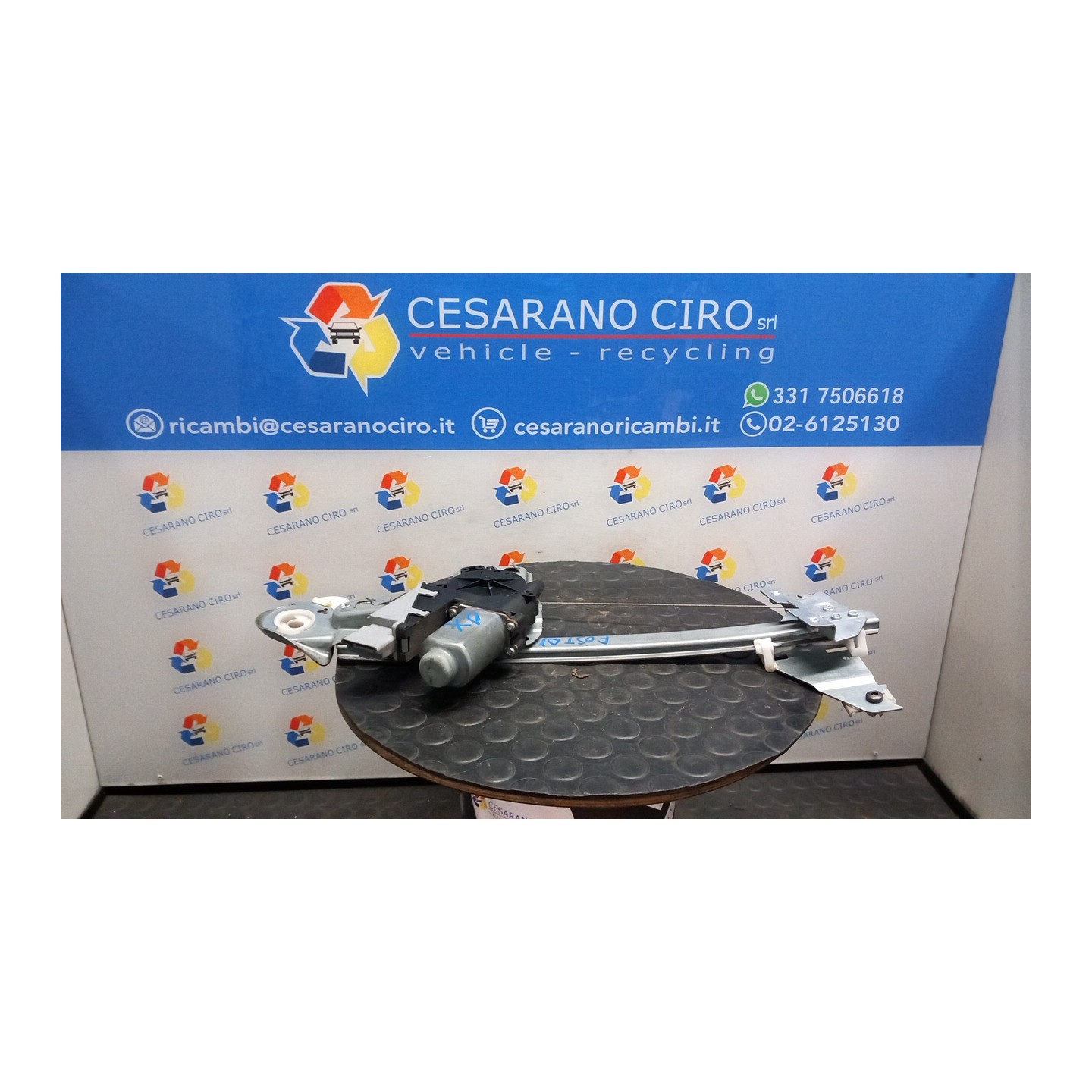 ALZACRISTALLO ELETTR. PORTA POST. C/MOTORINO DX. 134 PEUGEOT 307 (04/01-12/06) NFU 9224A6