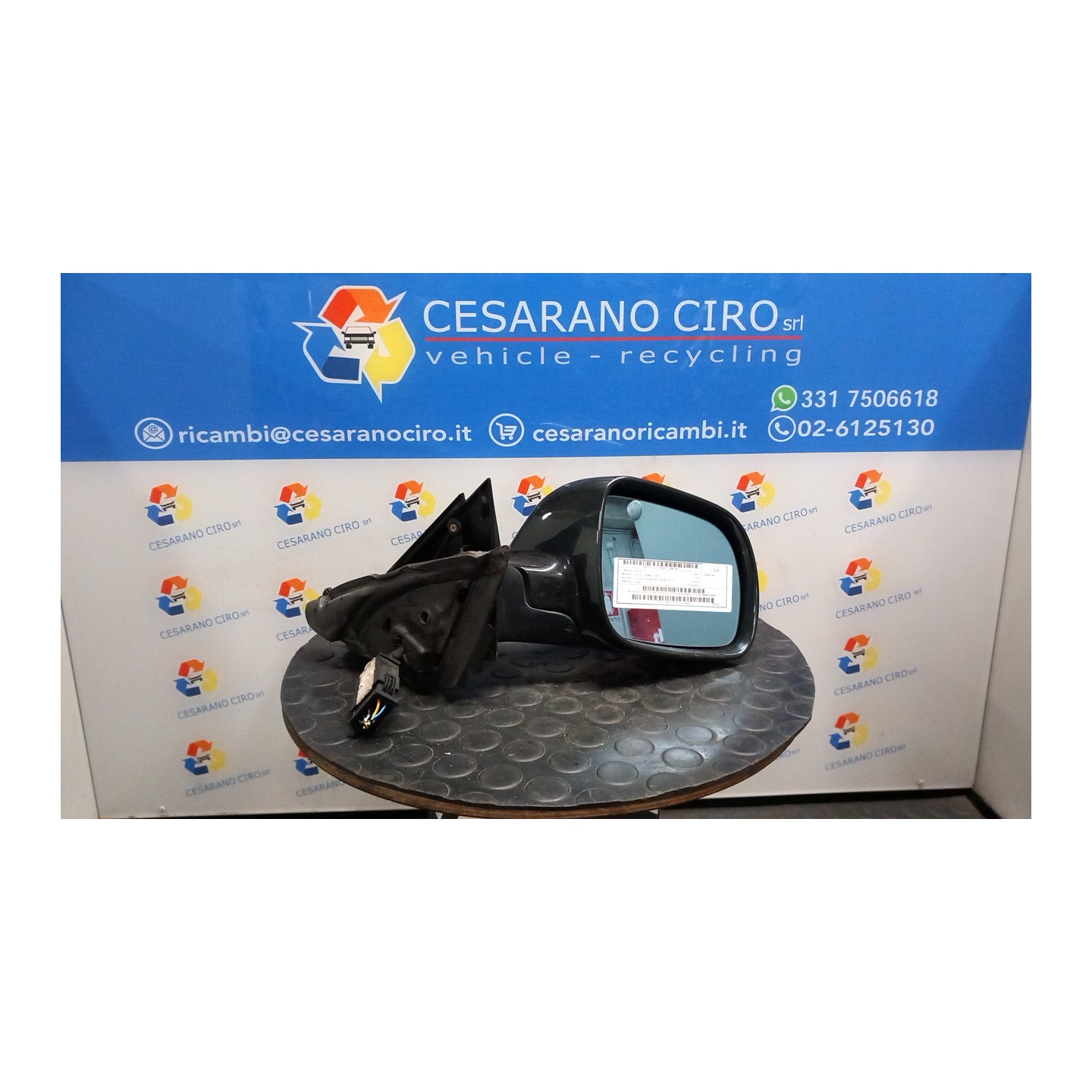 RETROVISORE EST. REGOLAZ. ELETTR. RIENTRABILE DX. 145 AUDI A3 (8L) (08/96-12/01) AGN 8L1858532AA3FZ