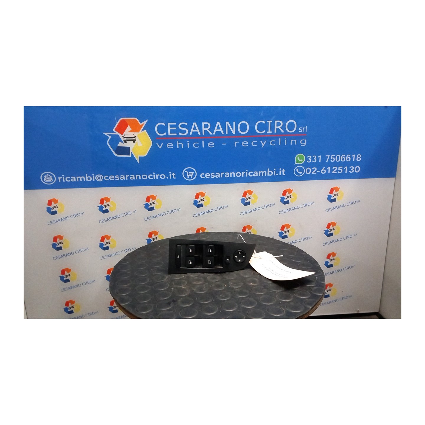 INTERRUTTORE ALZACRISTALLI PORTA ANT. NERO SX. 034 BMW SERIE 3 (E90/E91) (02/05-12/11 N47D20A 61319217332