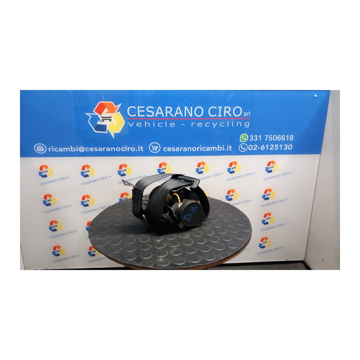 CINTURA DI SICUREZZA ANT. DX. 085 PEUGEOT 407 (03/04-03/12) 6FZ 8974HH
