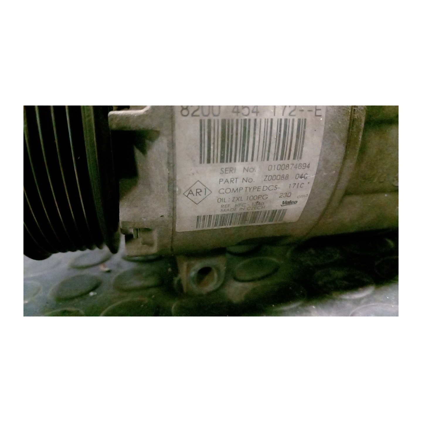 COMPRESSORE A/C 104 RENAULT TRAFIC (09/06-04/10) M9RA6 8200454172