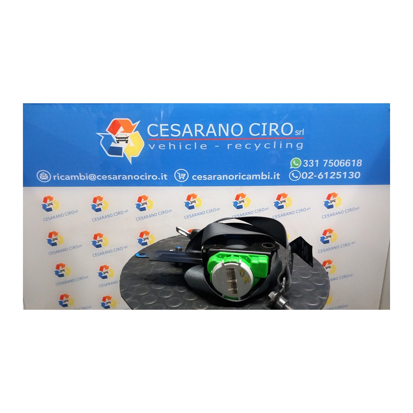 CINTURA DI SICUREZZA ANT. C/AGGANCIO DX. 130 OPEL AGILA (H08) (01/08-) K10B 93194667