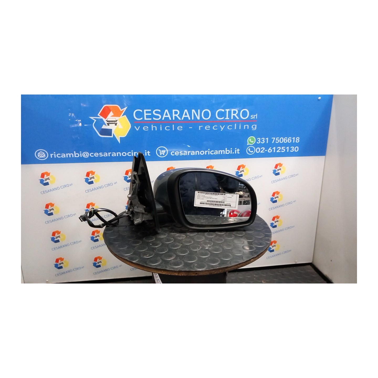 RETROVISORE EST. REGOLAZ. ELETTR. S/CALOTTA DX. 143 SKODA ROOMSTER (5J) (03/10-) CFW 5J1857508A