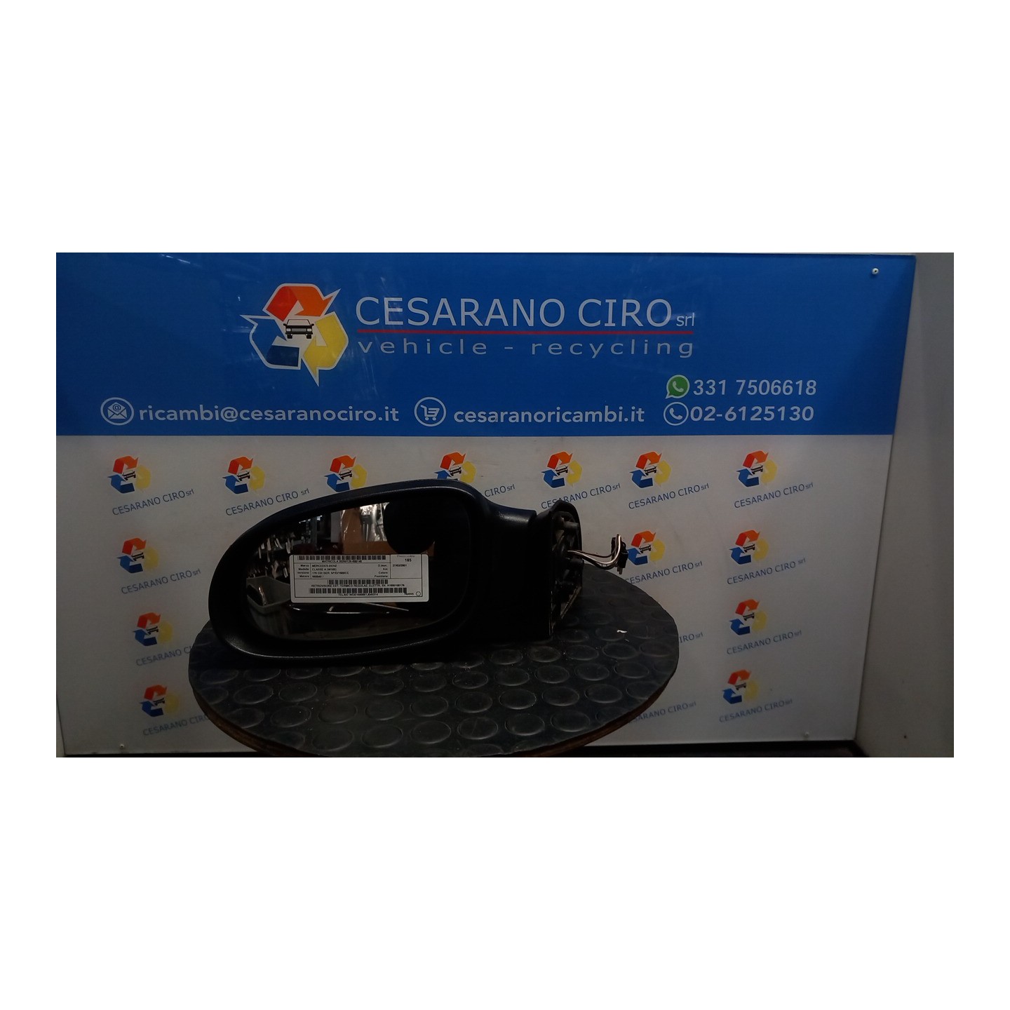 RETROVISORE EST. TERMICO REGOLAZ. ELETTR. SX. 140 MERCEDES-BENZ CLASSE A (W168) (10/97-02/01) 668940 A1688100176