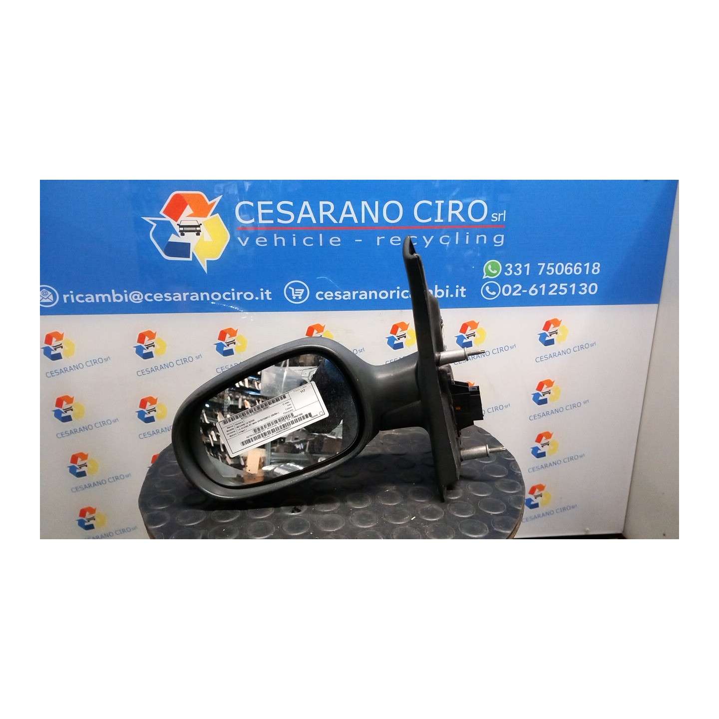 RETROVISORE EST. REGOLAZ. ELETTR. SX. 001 RENAULT MEGANE 1A SERIE (01/96-09/99) K7MA7 7700841655