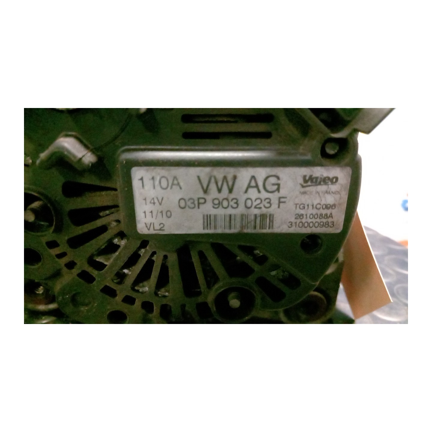 ALTERNATORE 110AMP VALEO 056 SKODA ROOMSTER (5J) (03/10-) CFW 03P903023F