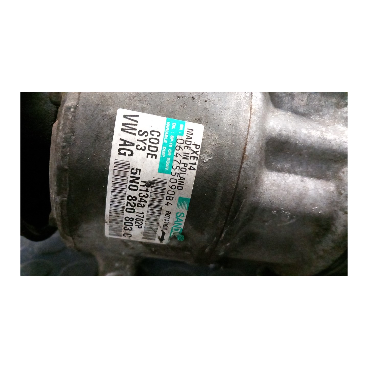 COMPRESSORE A/C SANDEN ROTAZ. 058 SKODA ROOMSTER (5J) (03/10-) CFW 5K0820803HX