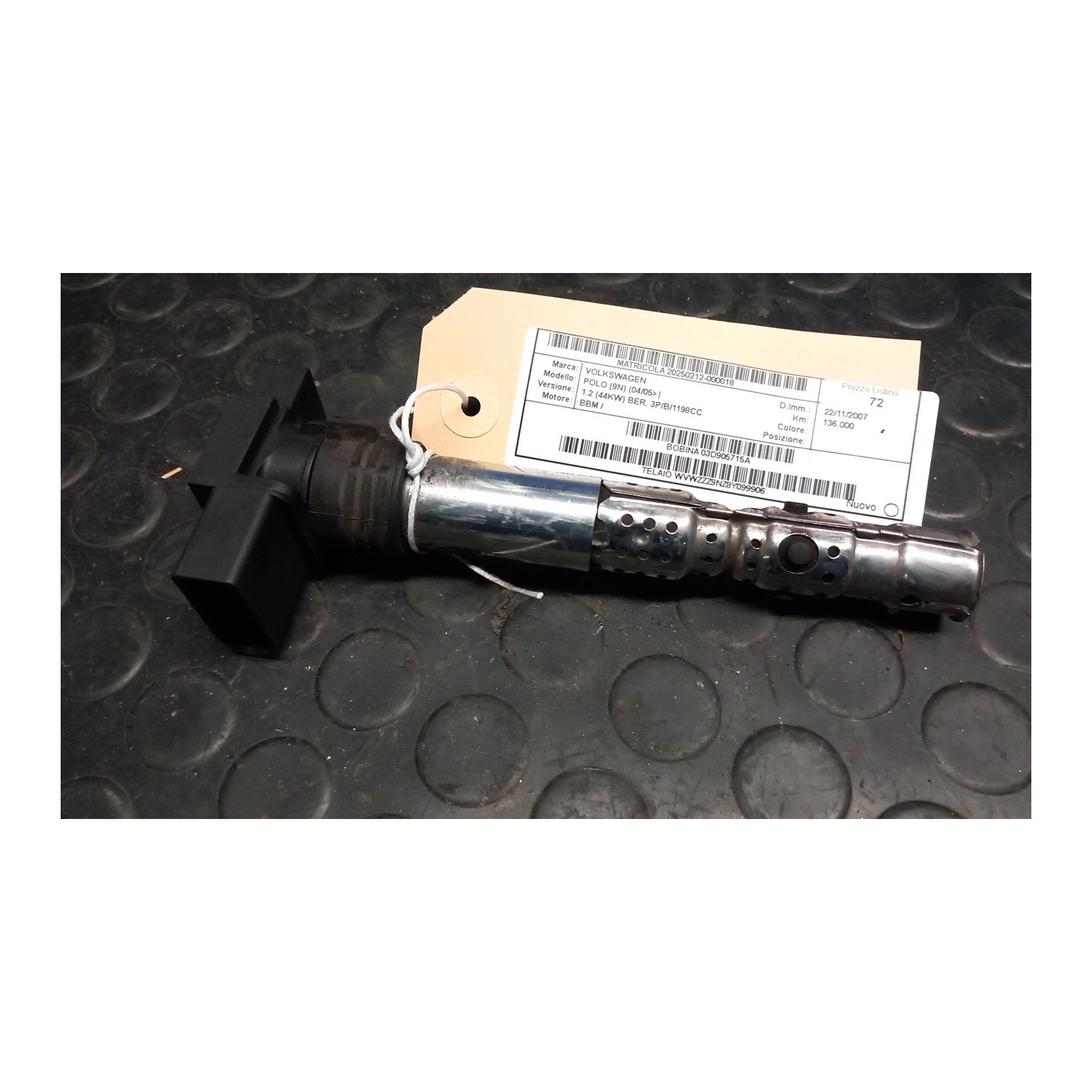 BOBINA 018 VOLKSWAGEN POLO (9N) (04/05-) BBM 03D905715A