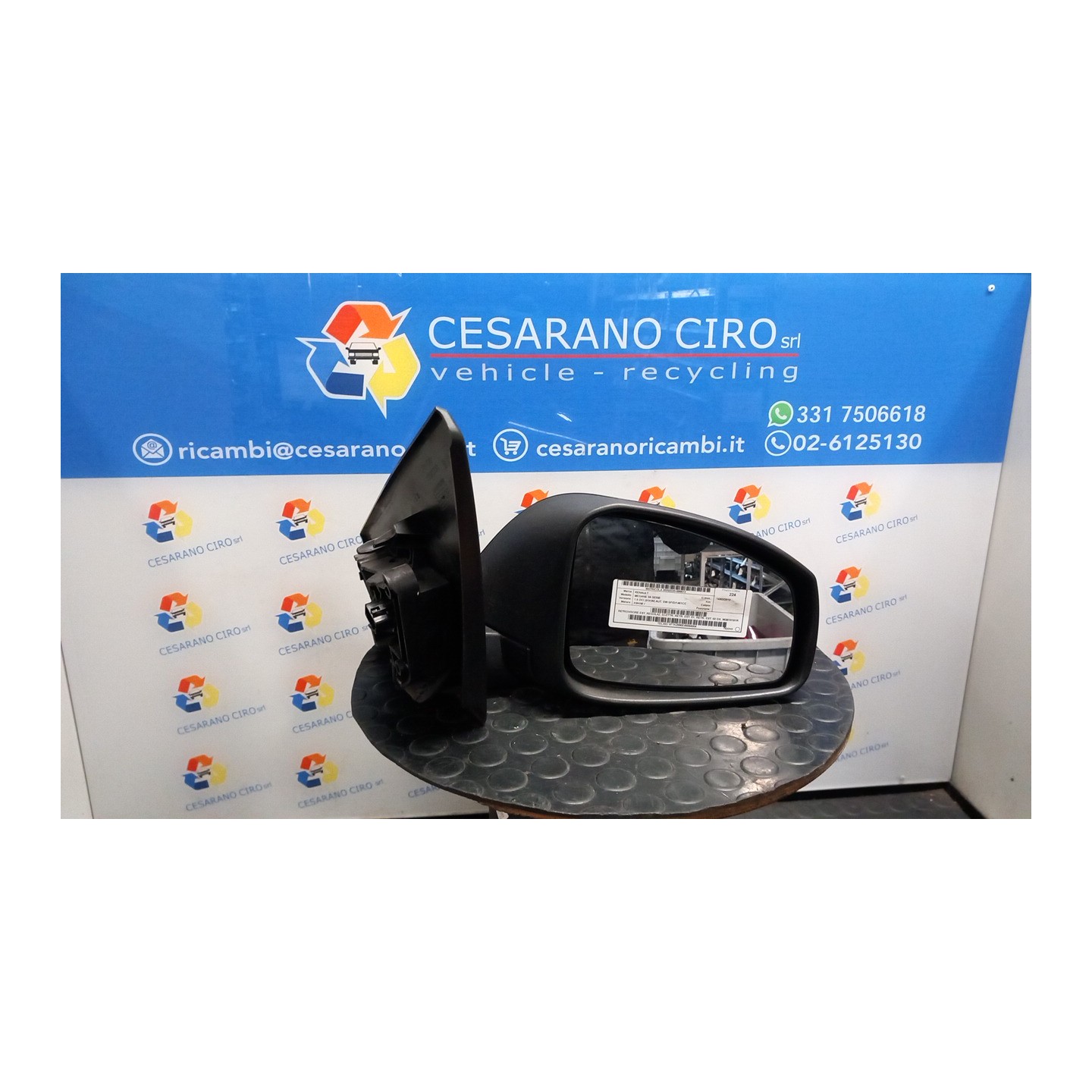 RETROVISORE EST. REGOLAZ. ELETTR. RETR. EST. 01; RETR. EST. 02 DX. 072 RENAULT MEGANE 3A SERIE (02/12-09/14) K9KN8 963010191R