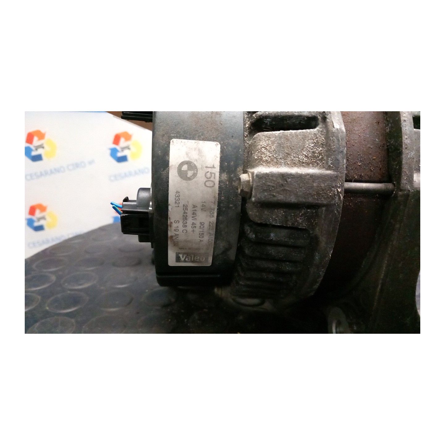 ALTERNATORE 150AMP ROTAZIONE 09-02 004 BMW SERIE 3 (E46) (09/01-09/05) 204D4 12317788248