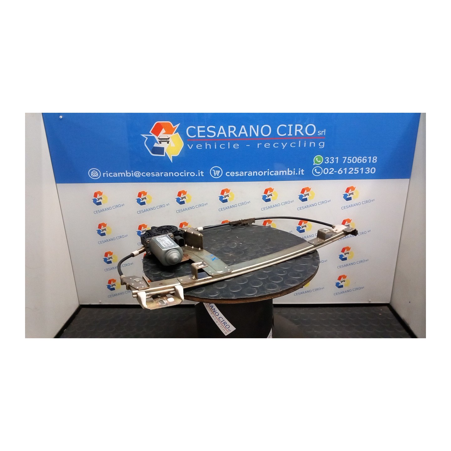 ALZACRISTALLO PORTA ANT. DX. 099 FIAT CINQUECENTO (NM) (06/92-01/99 176B2000 46434348