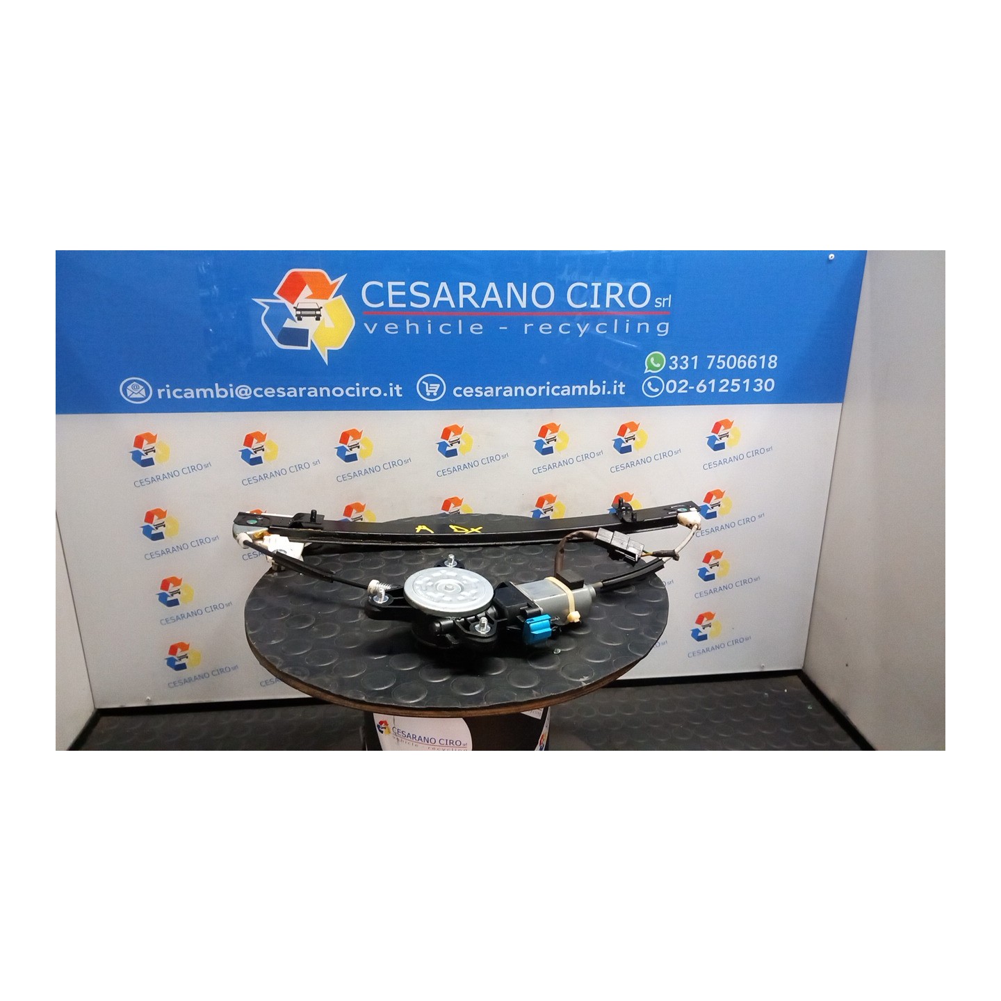 ALZACRISTALLO ELETTR. PORTA ANT. C/MOTORINO DX. 069 CHEVROLET (DAEWOO) SPARK (M300) (01/10-12/15) B10D1 95969959