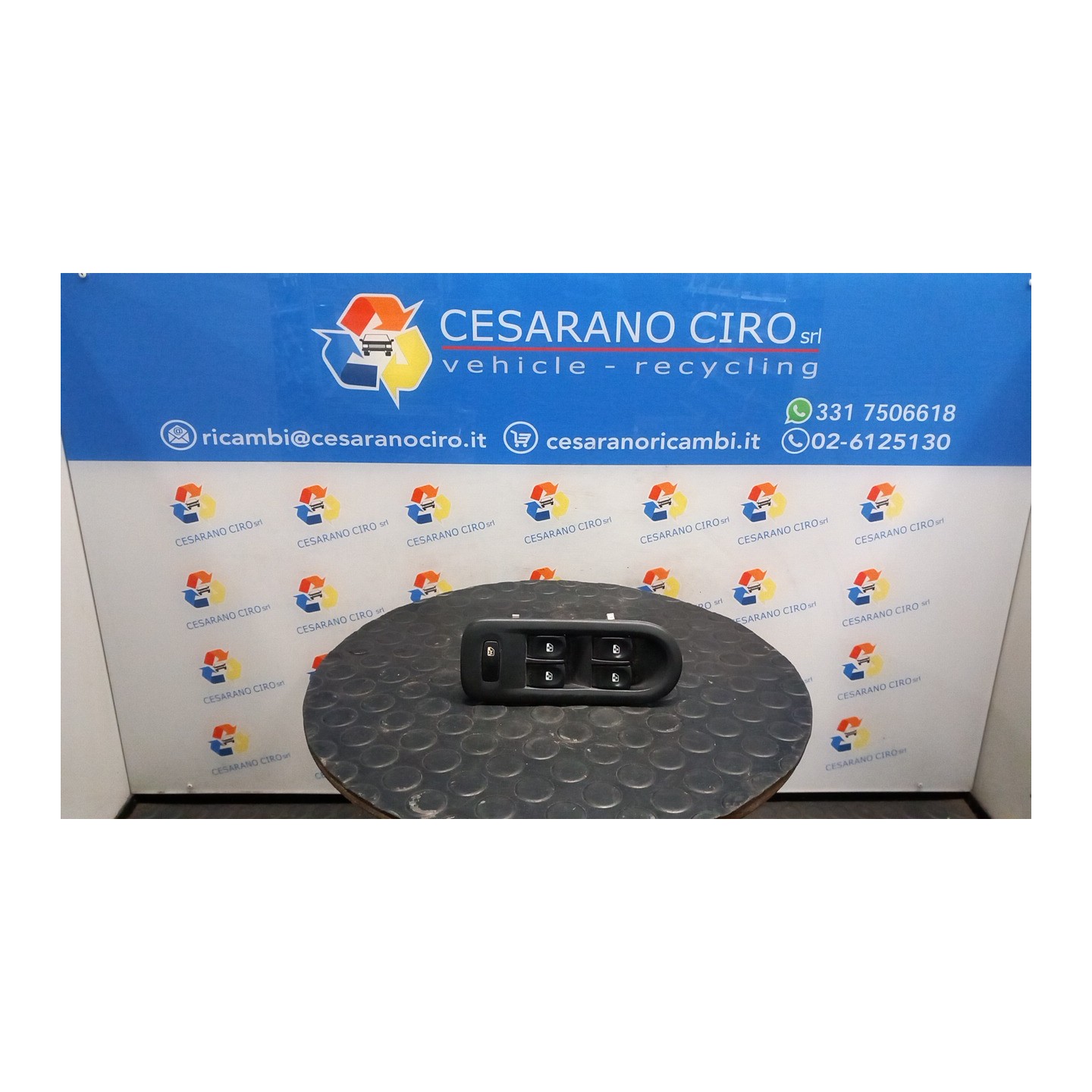 INTERRUTTORE ALZACRISTALLI PORTA ANT. SX. 099 RENAULT CLIO 3A SERIE (07/05-05/09) K9KT7 8200214939