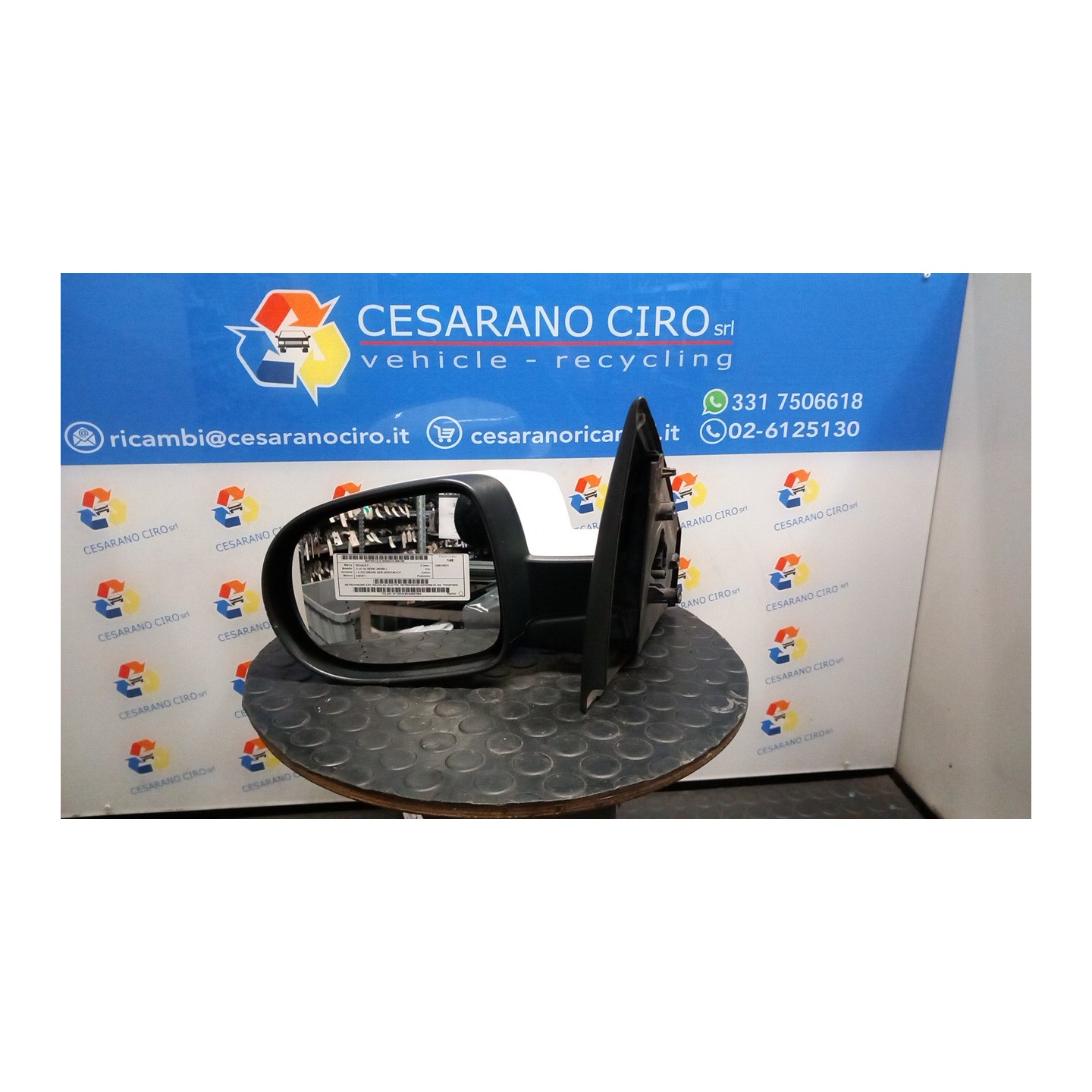 RETROVISORE EST. REGOLAZ. ELETTR. RETROVISORI ESTERNI 01 SX. 180 RENAULT CLIO 3A SERIE (05/09-) K9K67 7701071870