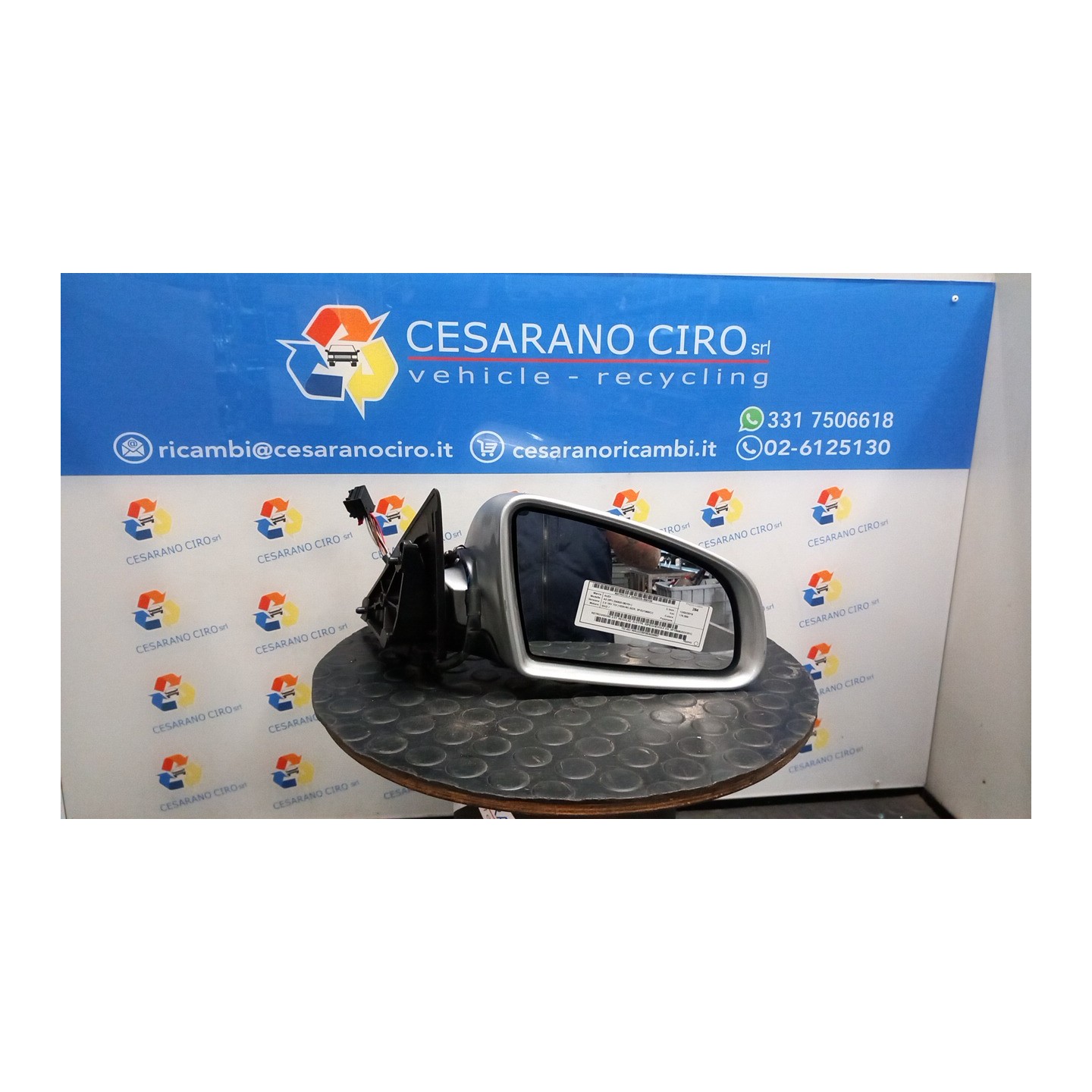 RETROVISORE EST. REGOLAZ. ELETTR. RIPIEGHEVOLE DX. 109 AUDI A3 (8P) (04/03-06/10) BKD 8P1858532DC01C