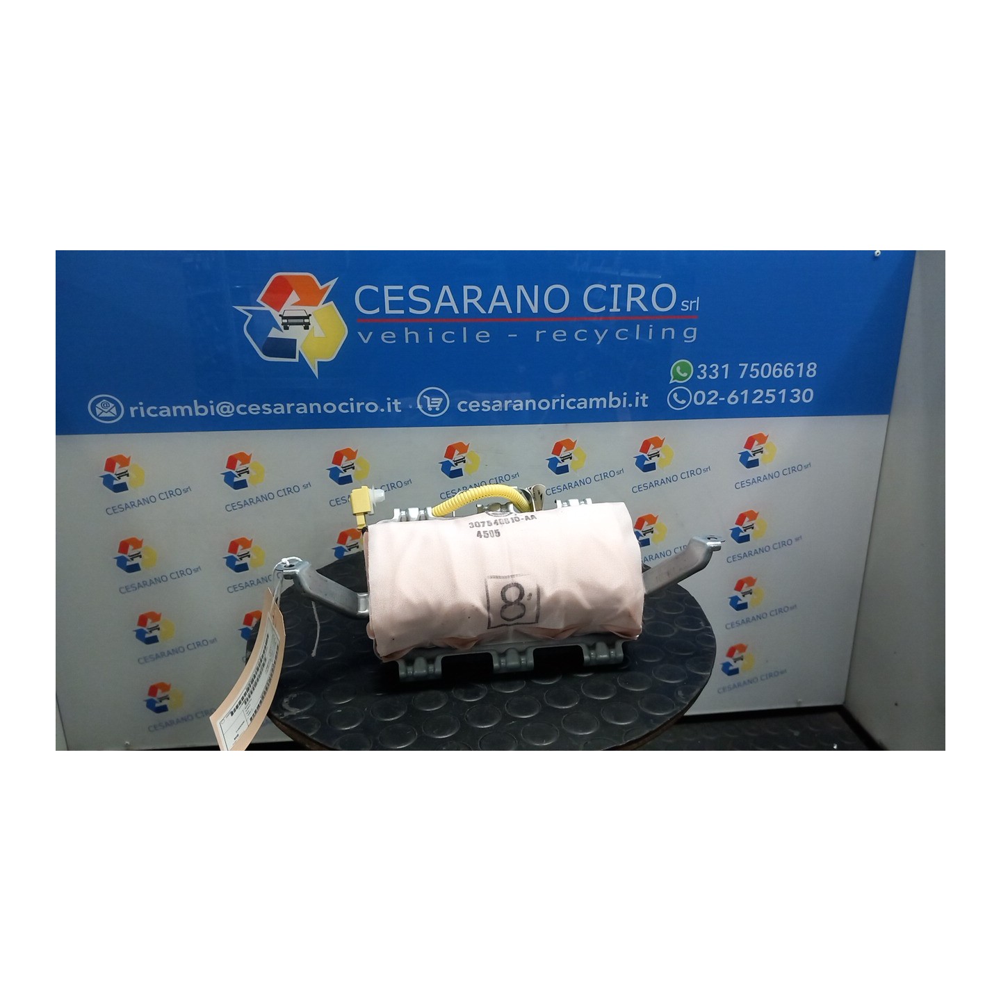 DISPOSITIVO AIRBAG LATO PASSEGGERO 025 TOYOTA YARIS (09/11-02/15) 1KRFE 739600D111