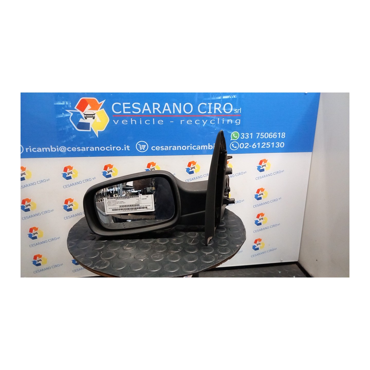 RETROVISORE EST. REGOLAZ. ELETTR. RETROVISORI ESTERNI 01 SX. 011 RENAULT CLIO 3A SERIE (05/09-) D4FD7 7701071870