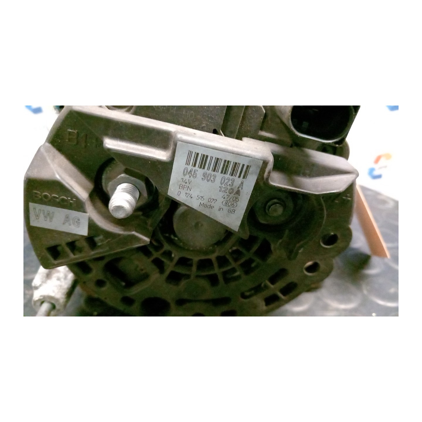 ALTERNATORE 120A ROTAZIONE BOSCH 054 VOLKSWAGEN POLO (9N) (04/05-) BNM 038903018QX