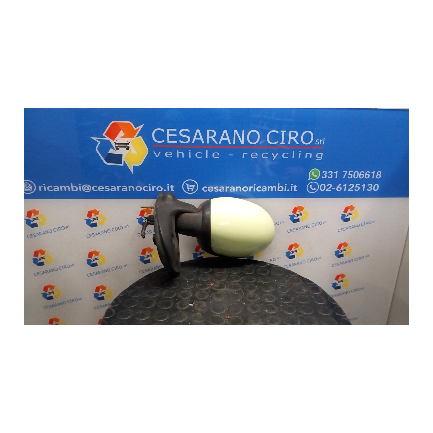 RETROVISORE EST. REGOLAZ. ELETTR. -09/00 C/MODANATURA CALOTTA SX. 038 RENAULT TWINGO 1A SERIE (08/98-09/07) D7FF7 8200039873