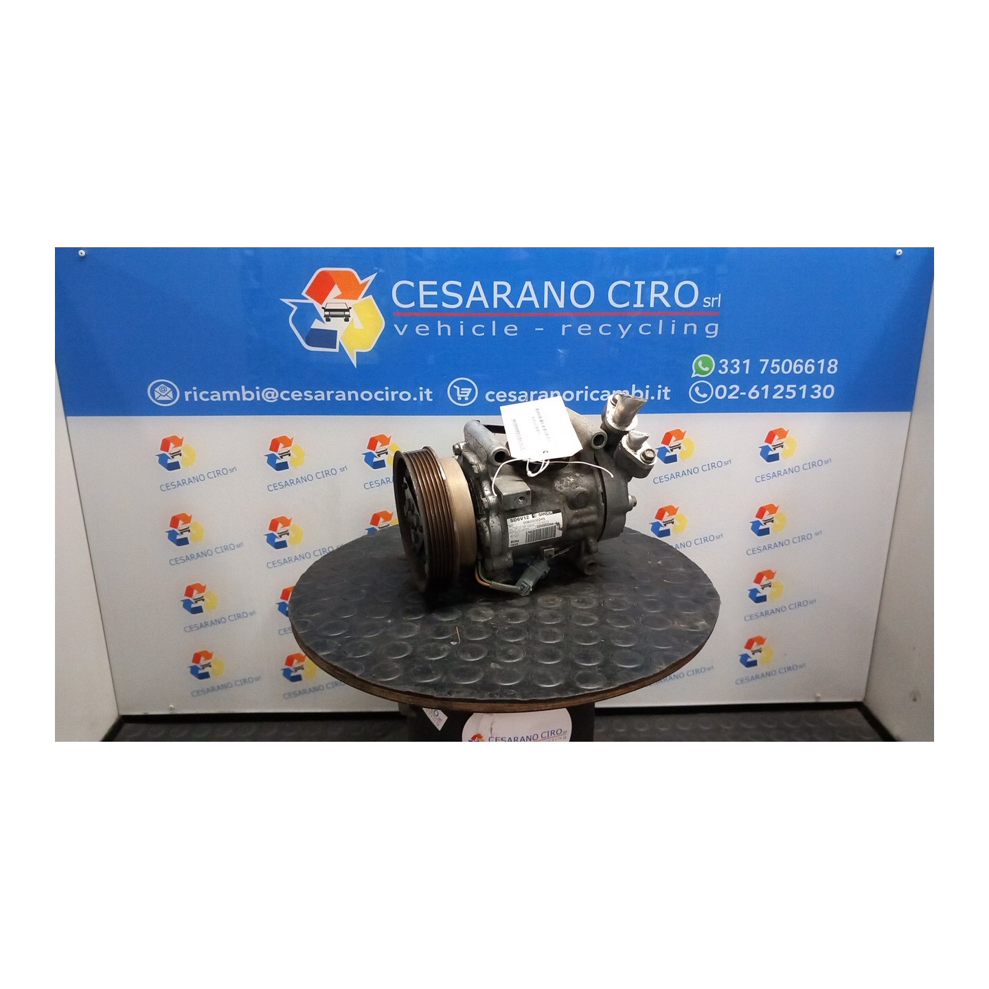 COMPRESSORE A/C ROTAZ. 187 RENAULT TWINGO 2A SERIE (12/11-) K9KP8 7711368902