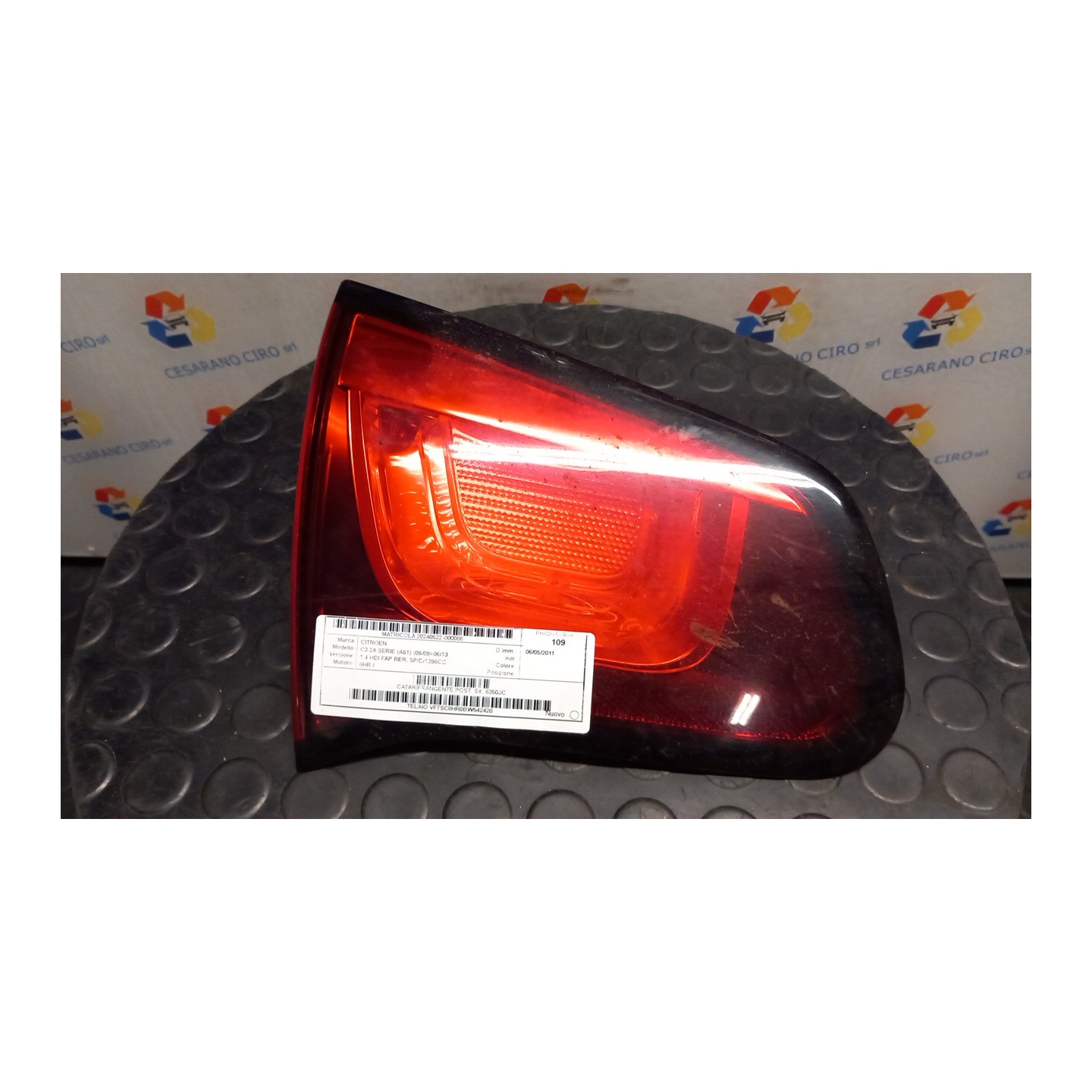 CATARIFRANGENTE POST. SX. 086 CITROEN C3 2A SERIE (A51) (09/09-06/13 8HR 6350JC