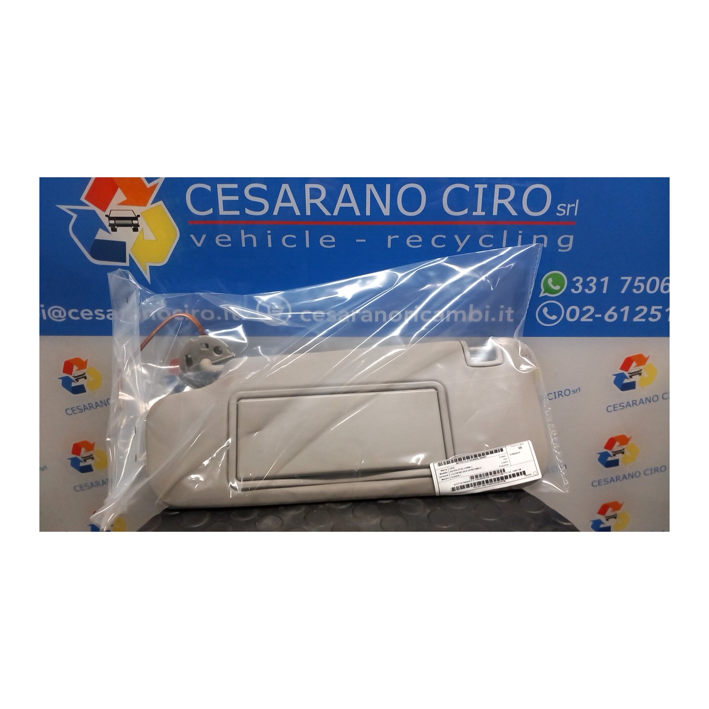 ALETTA PARASOLE PARABREZZA C/SPECCHIETTO SX. 063 OPEL ASTRA (P10) (10/09-) A14XER 13341139