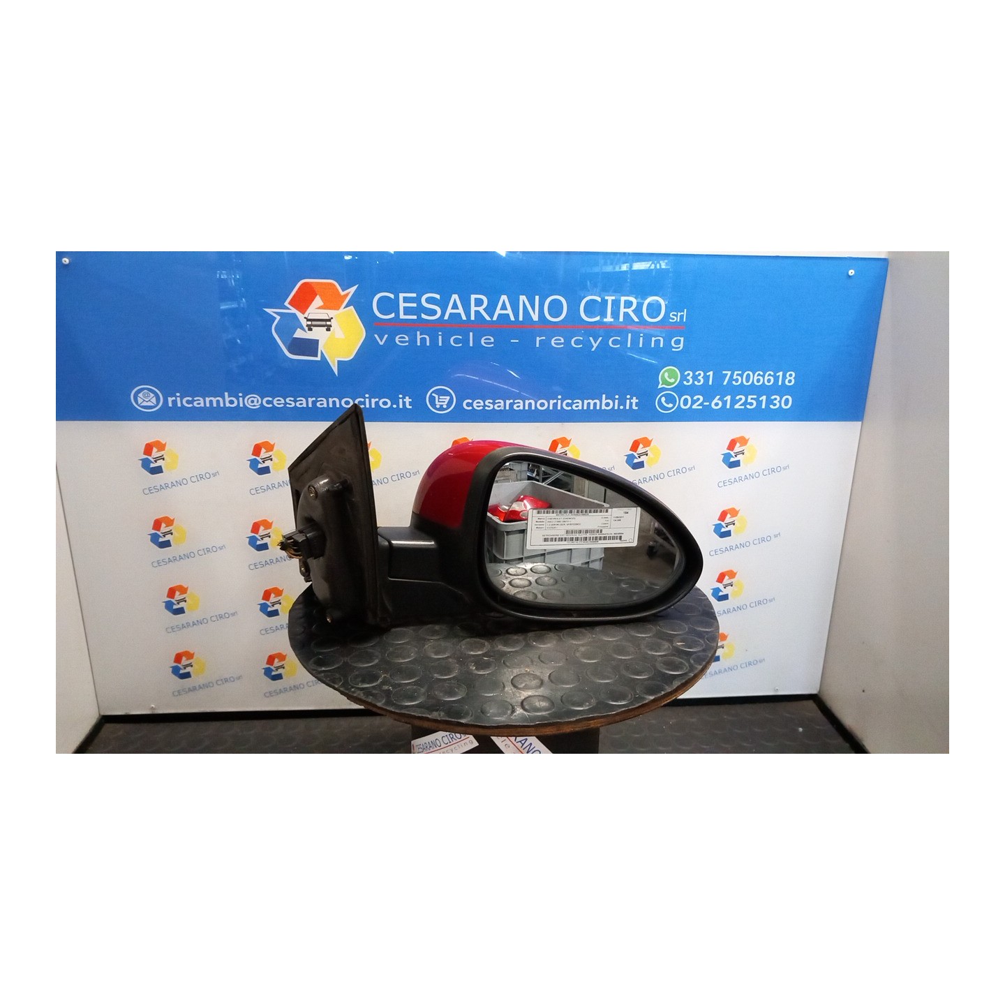 RETROVISORE EST. REGOLAZ. ELETTR. VERICE ABBINATA DX. 033 CHEVROLET (DAEWOO) AVEO (T300) (05/11-) A12XER 95930564