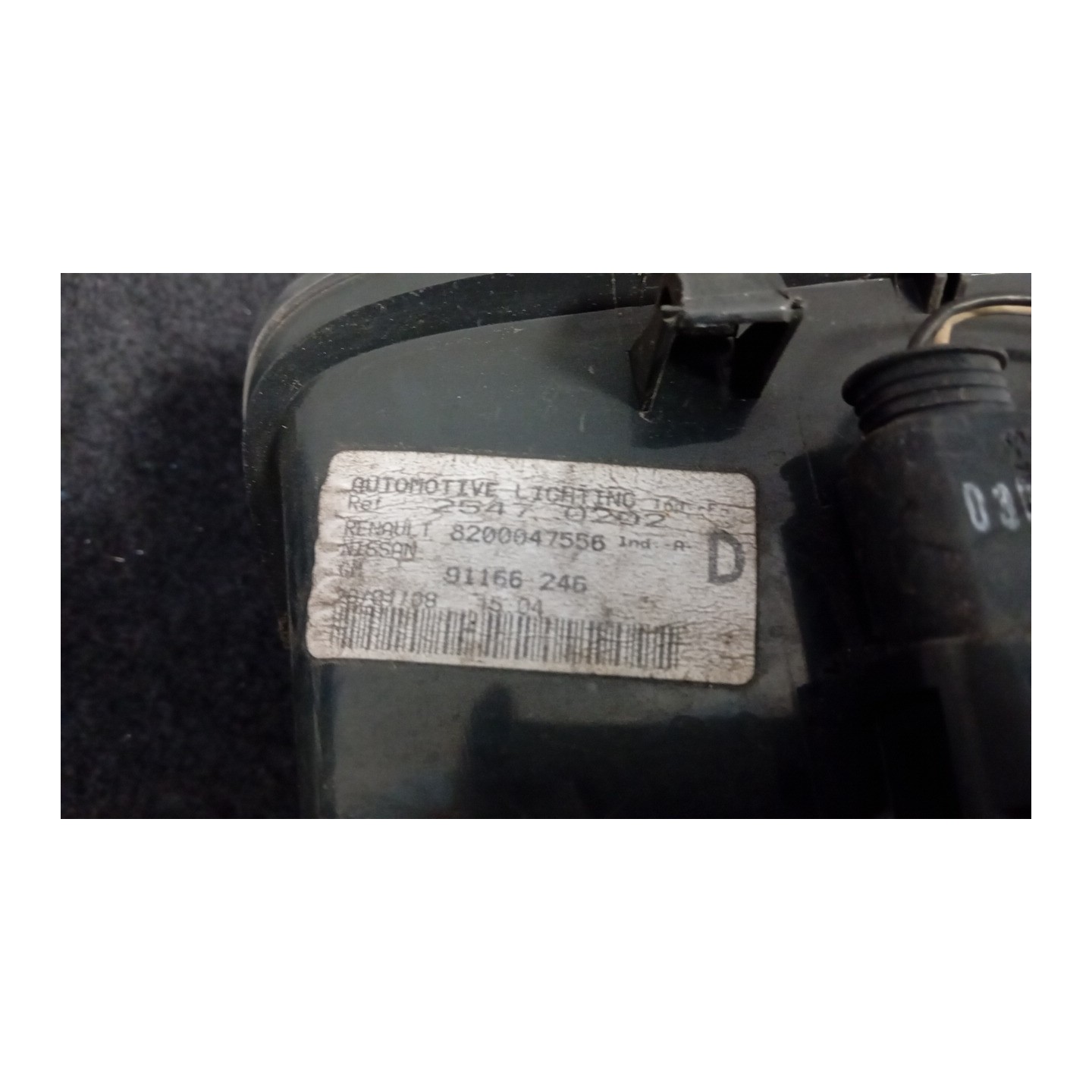 FANALE RETRONEBBIA DX. 113 RENAULT TRAFIC (09/06-04/10) G9U 8200968063