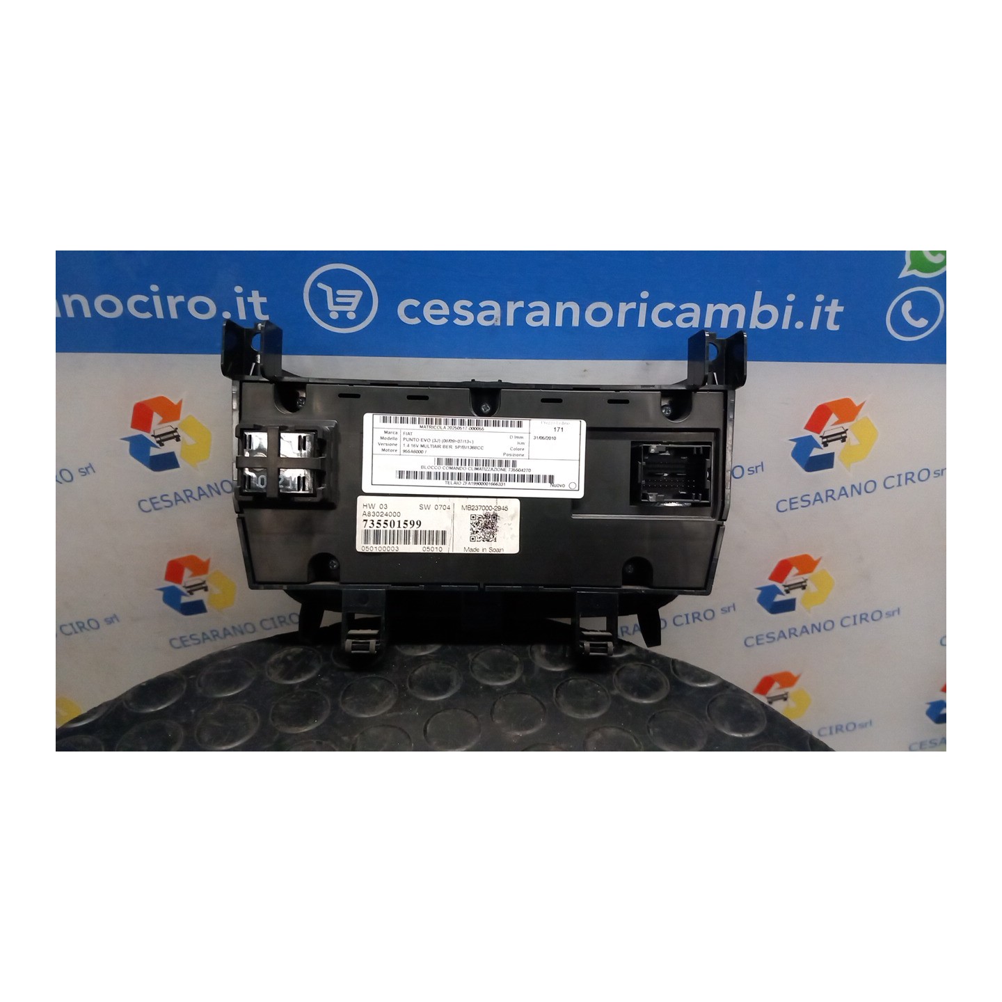 BLOCCO COMANDO CLIMATIZZAZIONE 055 FIAT PUNTO EVO (3J) (08/09-07/13) 955A6000 735504270
