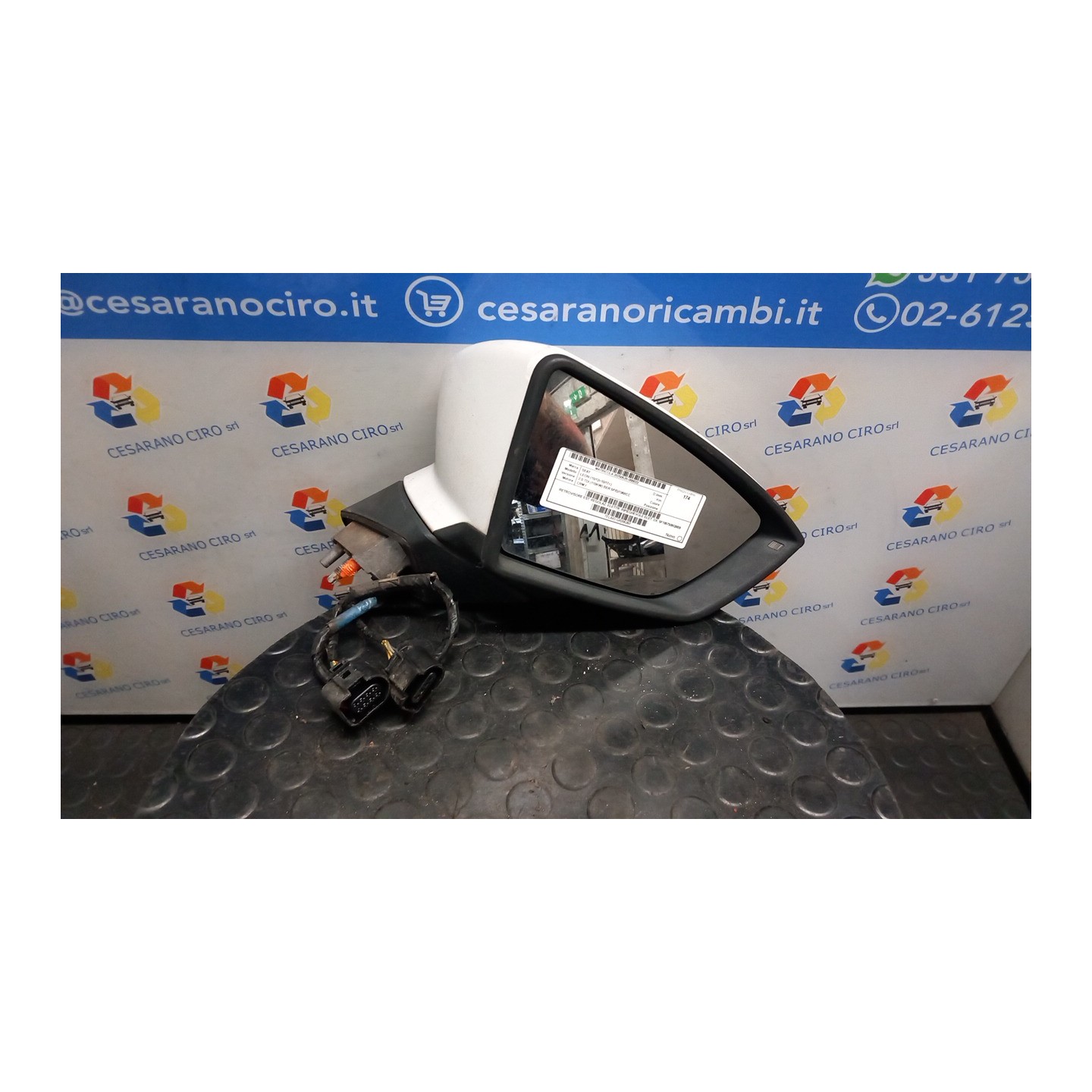 RETROVISORE EST. REGOLAZ. ELETTR. RIPIEGHEVOLE ELET. DX. 022 SEAT LEON (10/12-10/17) CRM 5F1857508Q9B9
