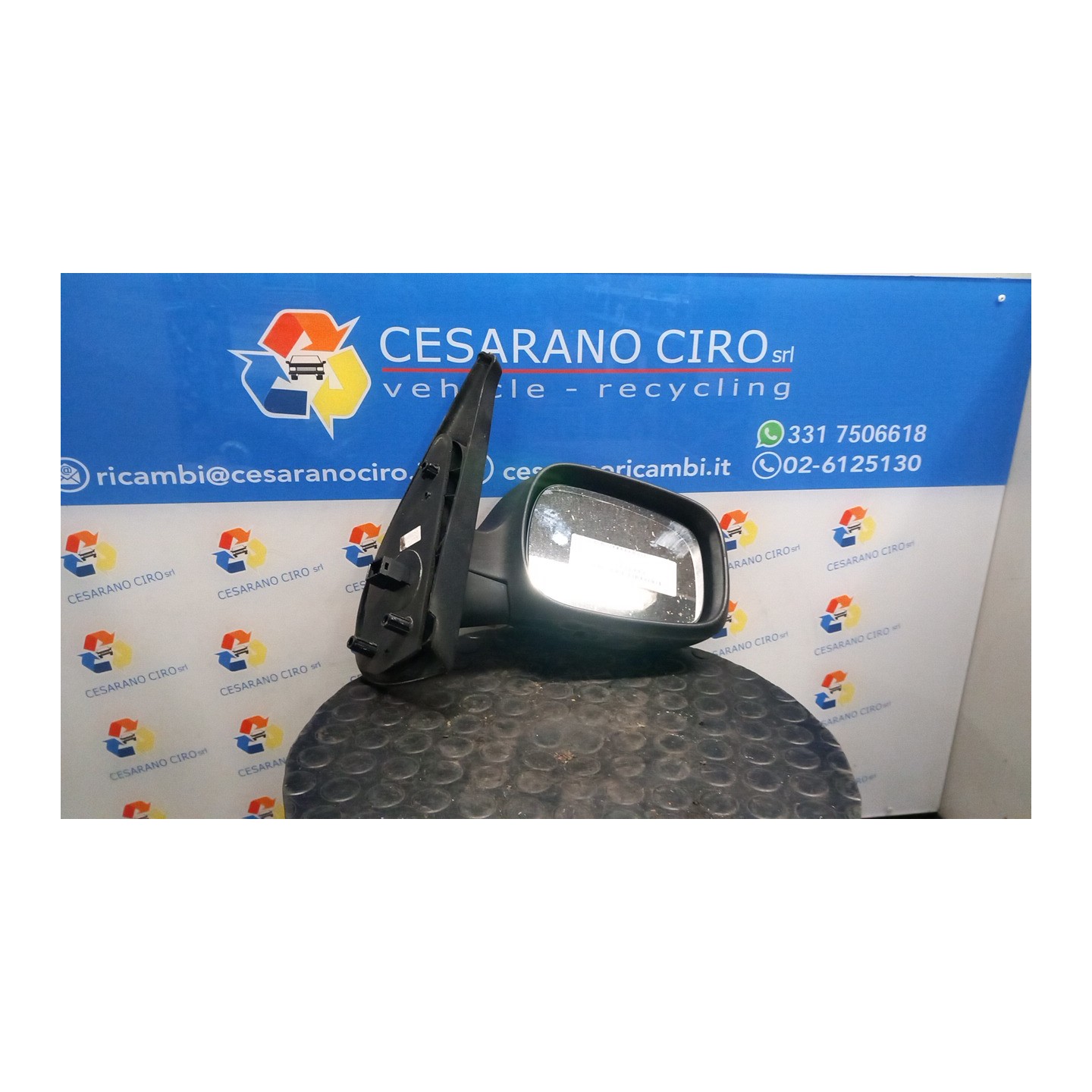 RETROVISORE EST. REGOLAZ. ELETTR. DIMENSIONE H=125 DX. 082 NISSAN KUBISTAR (X76) (11/03-10/09) K9KA7 9695300QAF