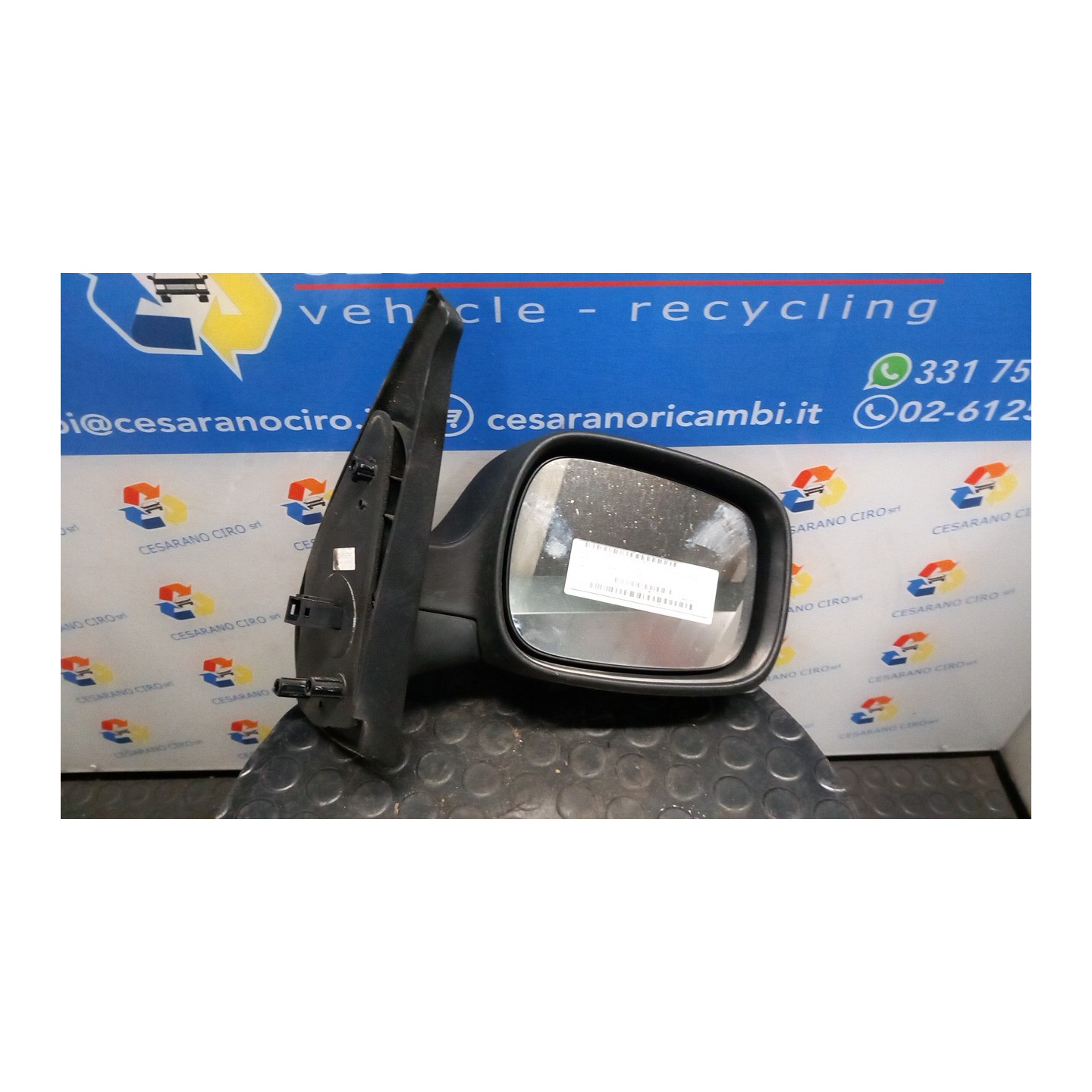RETROVISORE EST. REGOLAZ. ELETTR. DIMENSIONE H=125 DX. 082 NISSAN KUBISTAR (X76) (11/03-10/09) K9KA7 9695300QAF