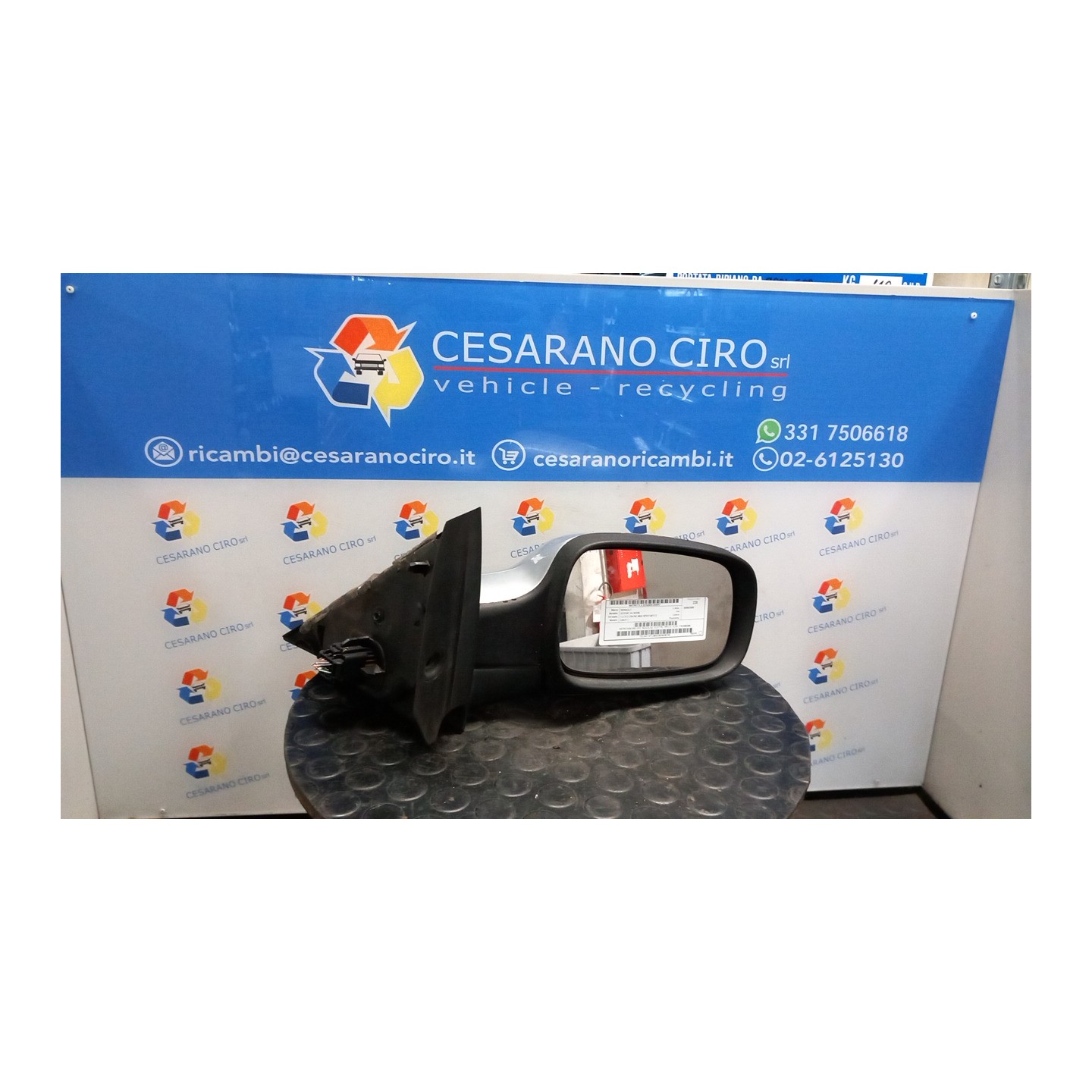 RETROVISORE EST. REGOLAZ. ELETTR. TIPO 3 - 4 DX. 057 RENAULT SCENIC 2A SERIE (06/03-08/09) K9KP7 7701068385